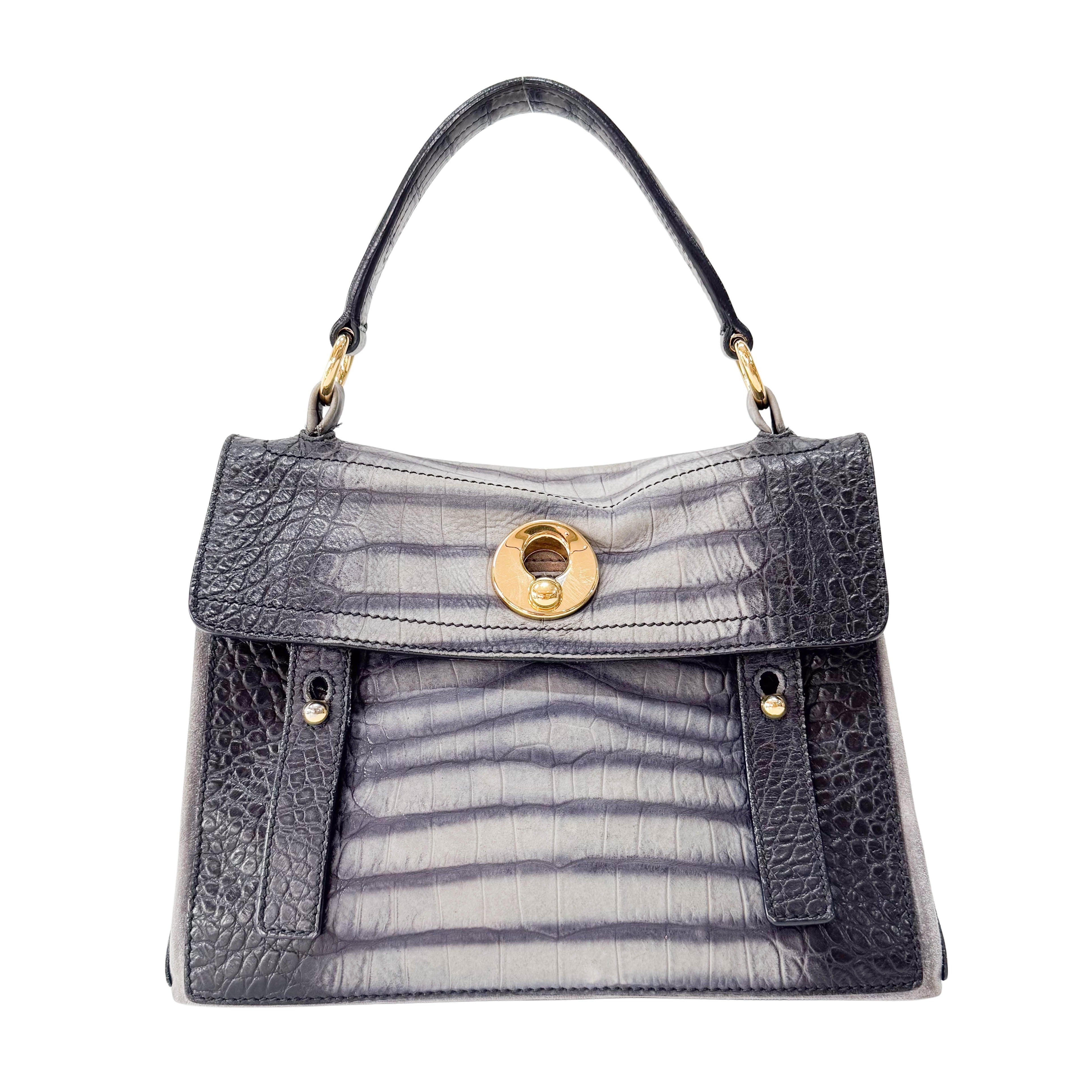 Muse Grey Leather Handbag