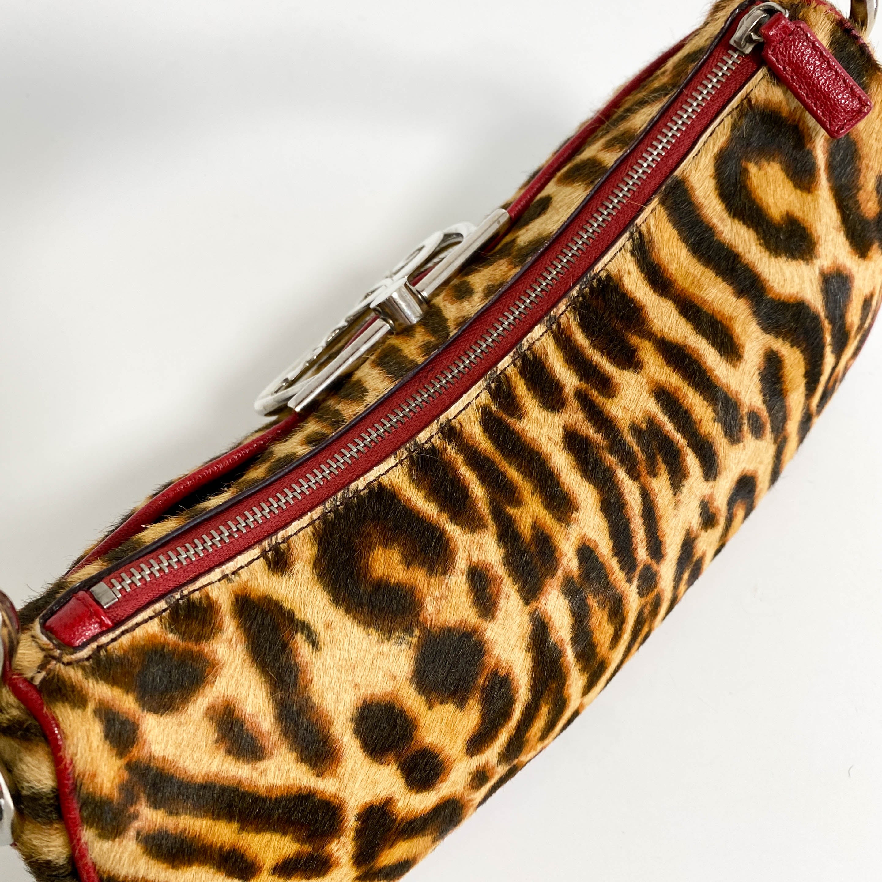 Leopard Brown Pony Hair Handbag