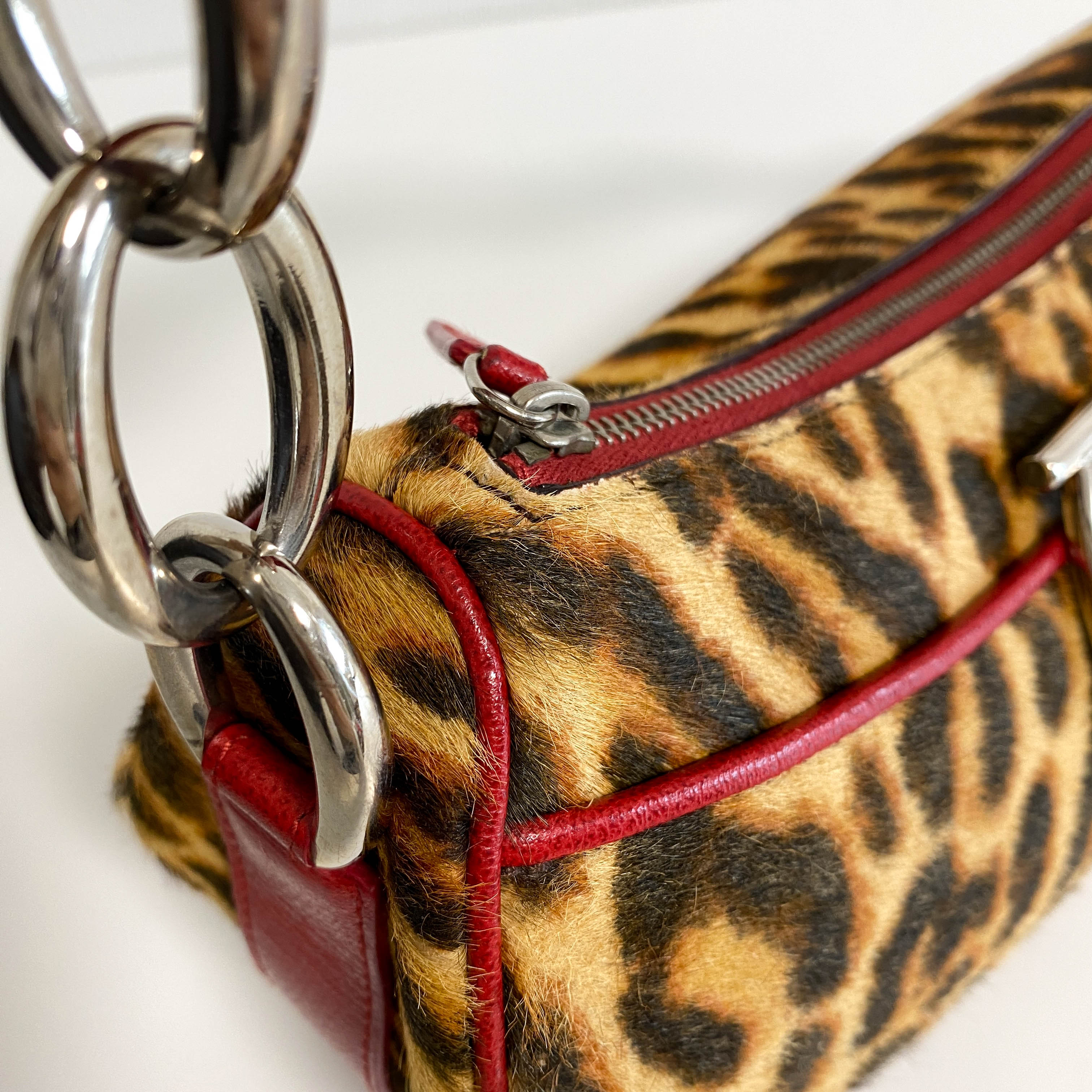 Leopard Brown Pony Hair Handbag