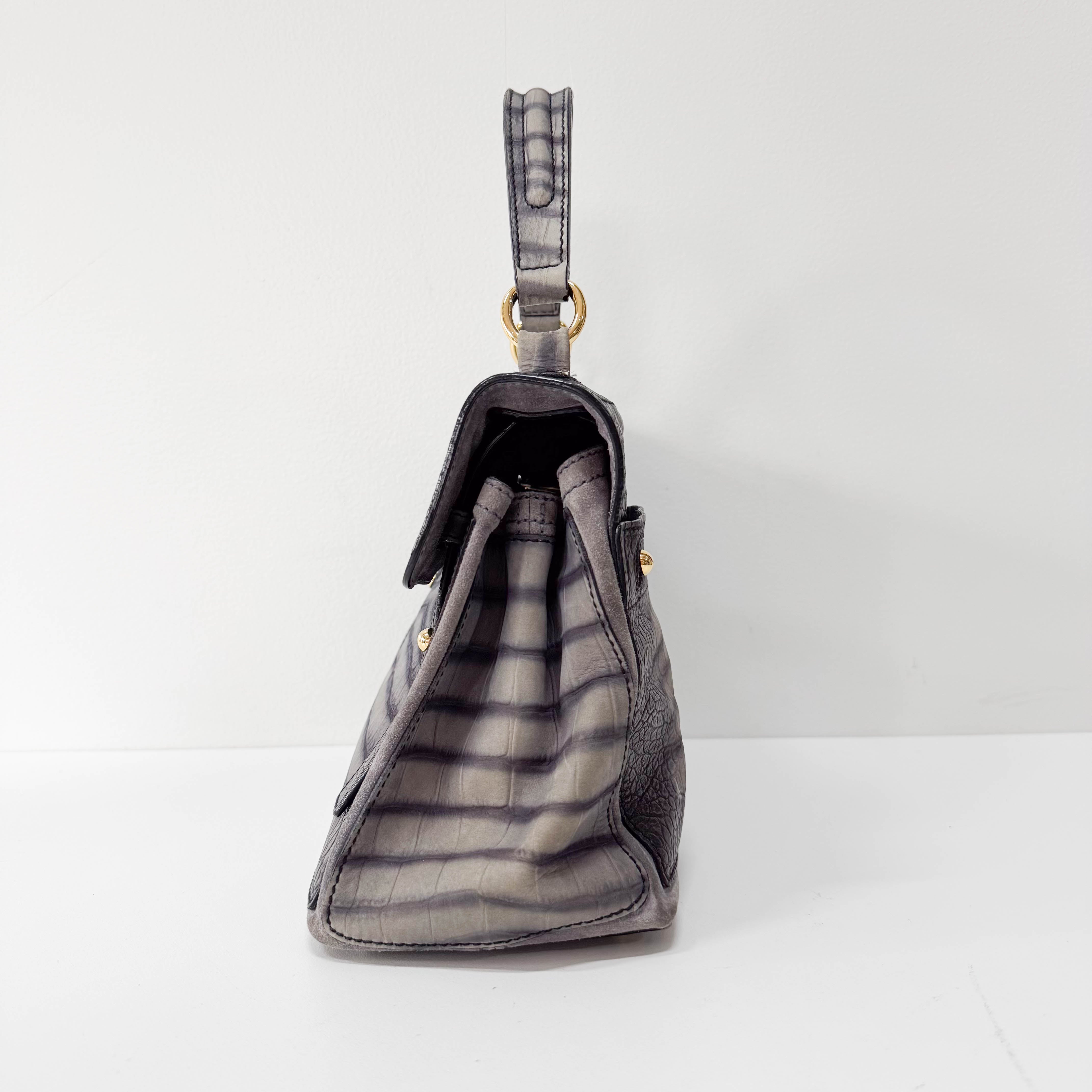 Muse Grey Leather Handbag