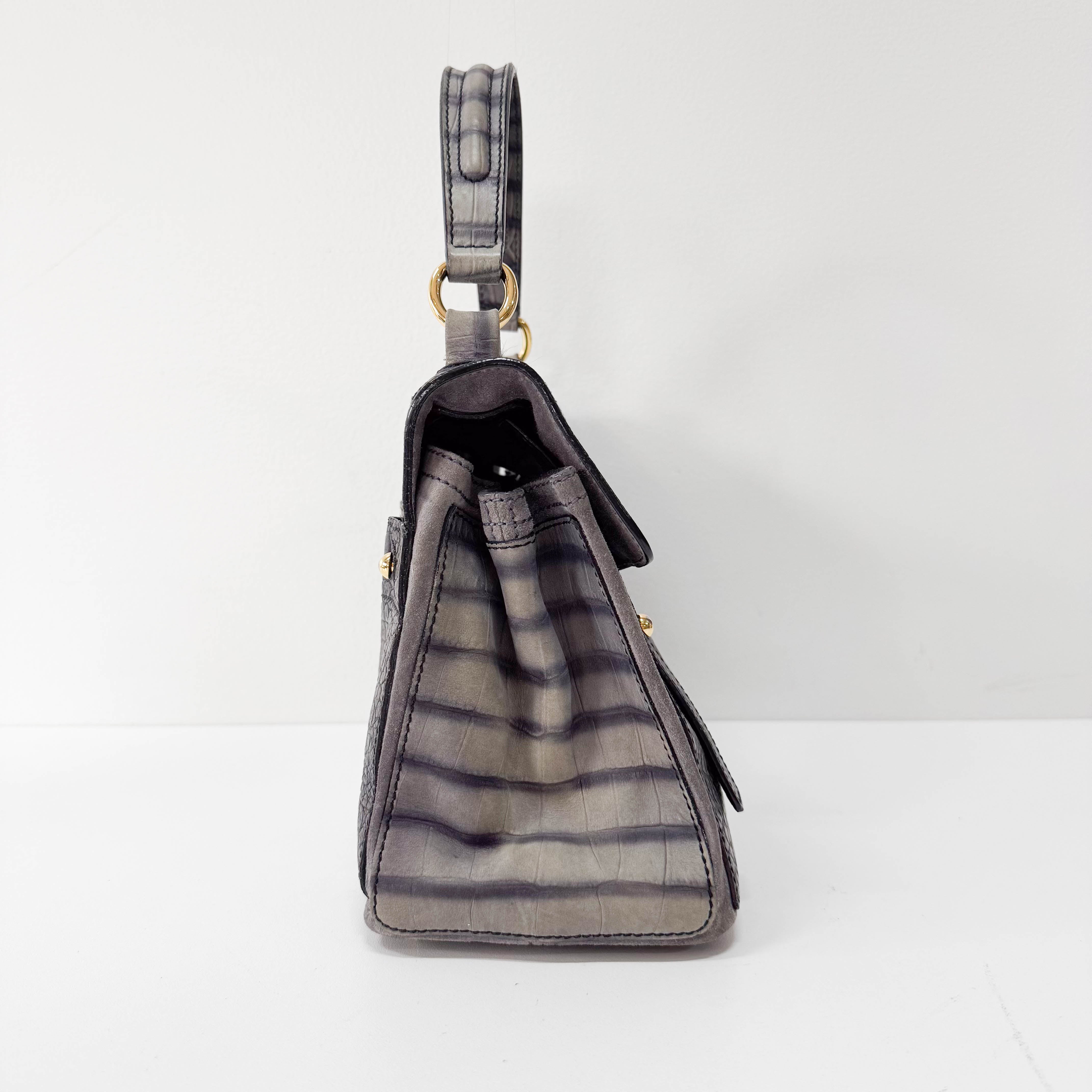 Muse Grey Leather Handbag