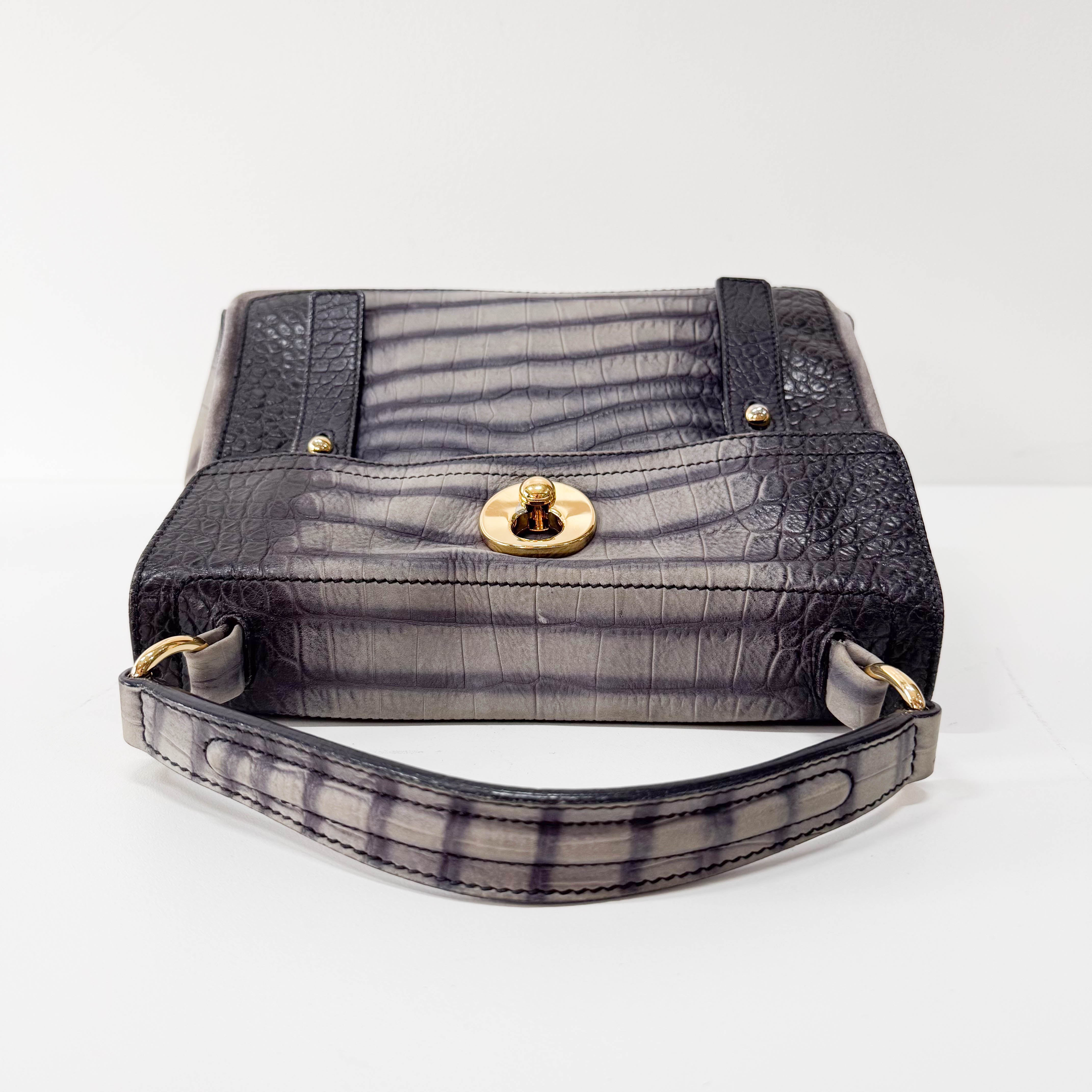 Muse Grey Leather Handbag