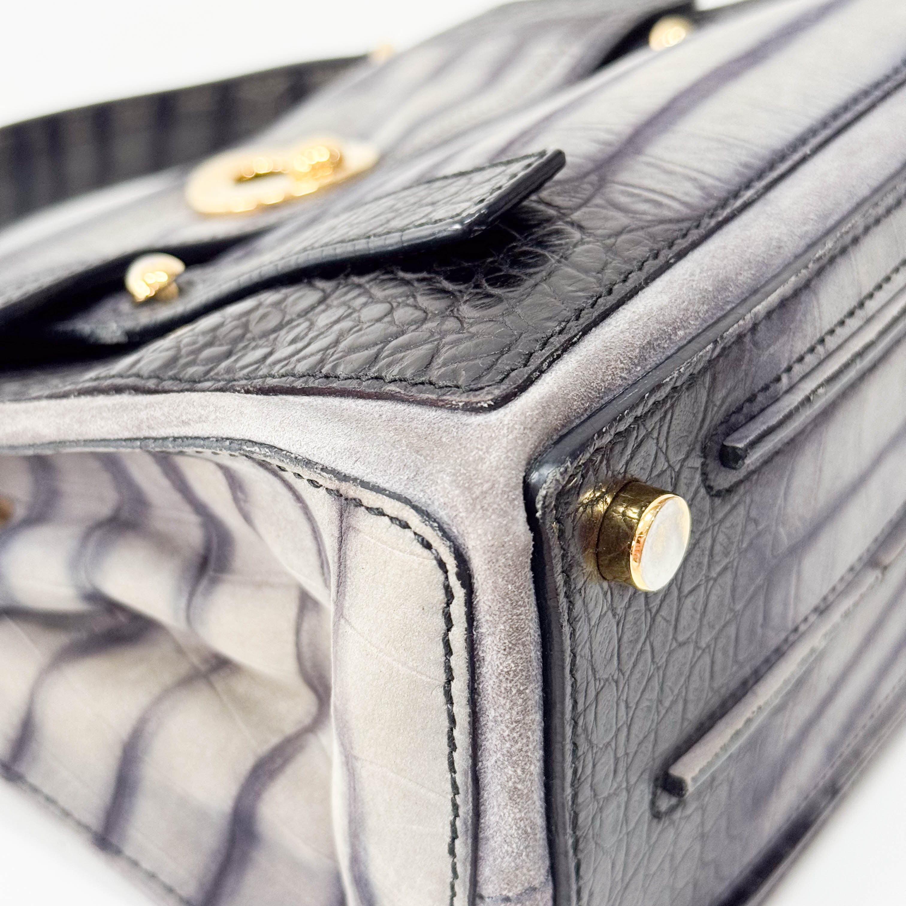 Muse Grey Leather Handbag