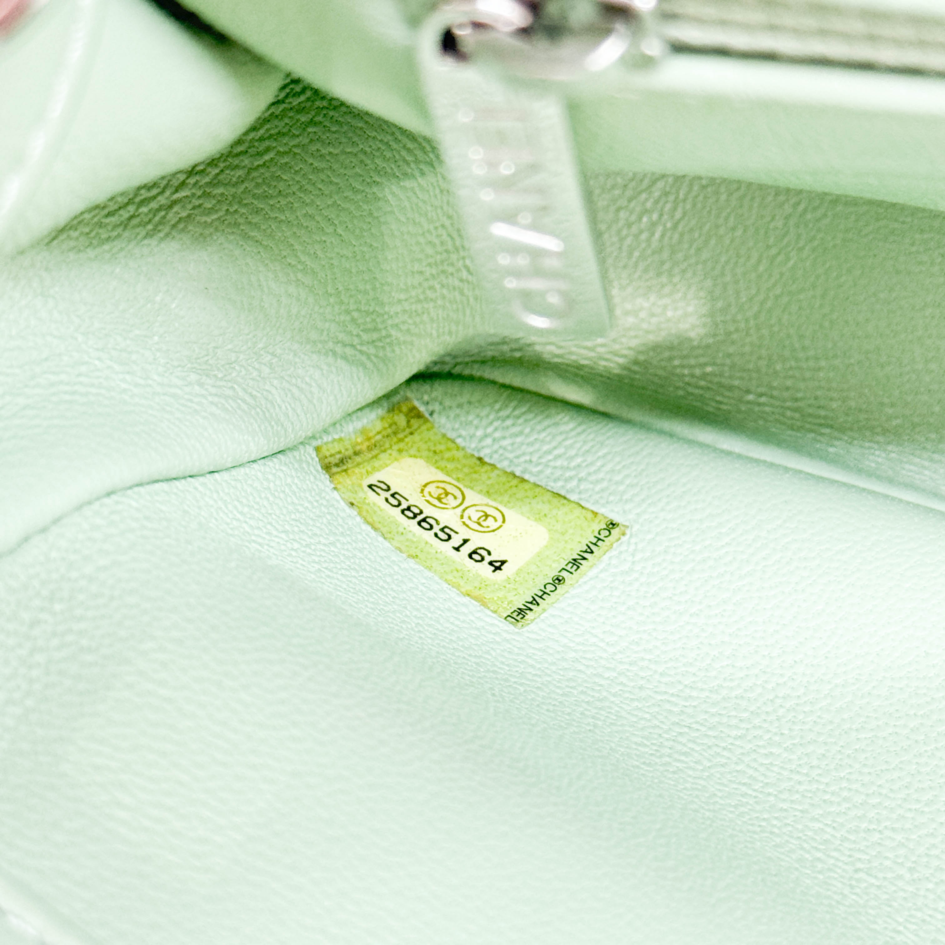 Classic Flap Waterfall Green Sequin Shoulder Bag