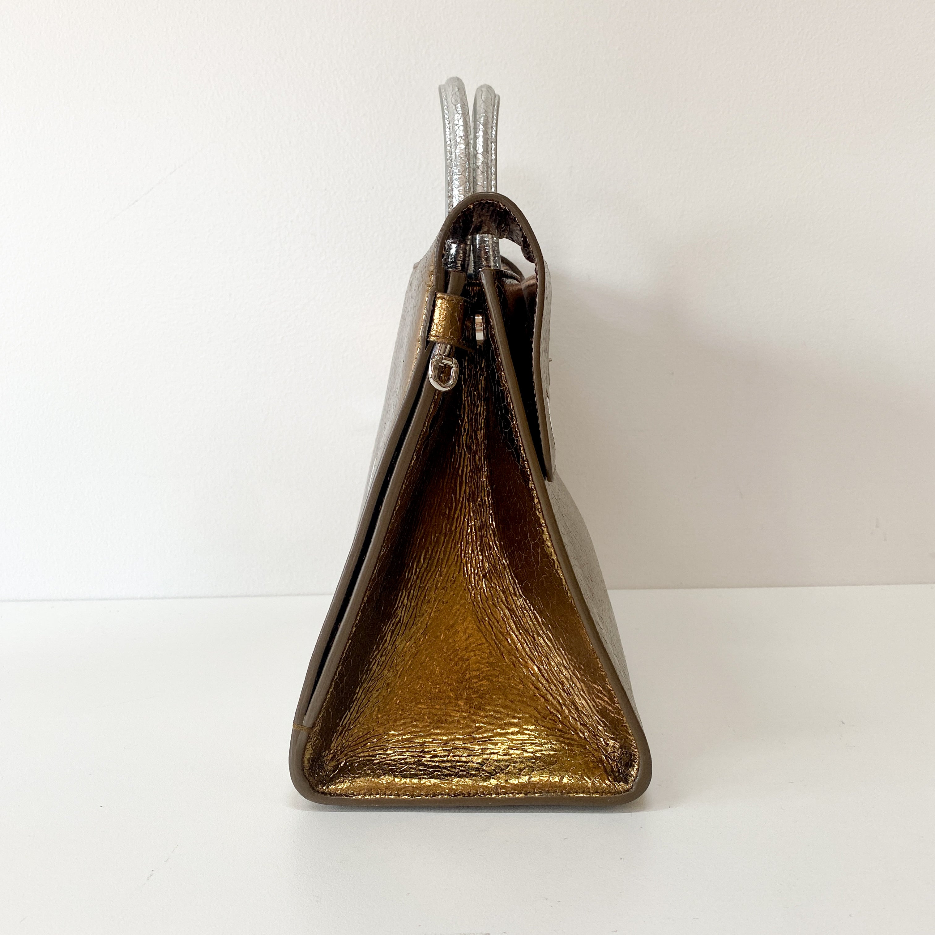 Gold Leather Handbag