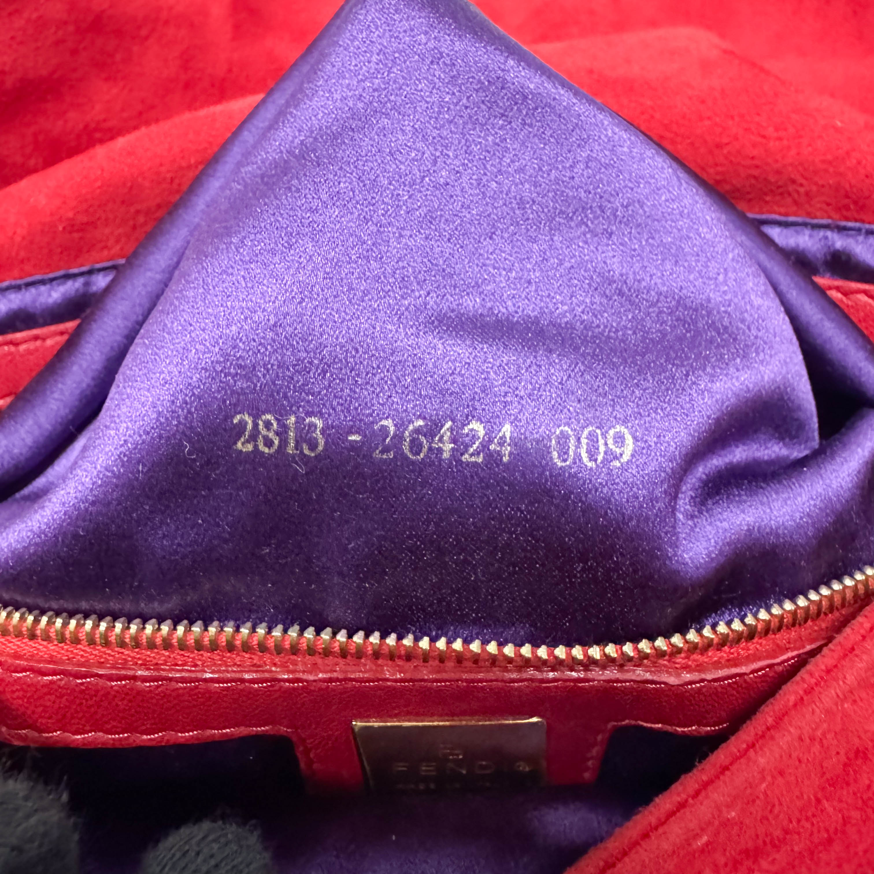 Baguette Red Suede Shoulder Bag