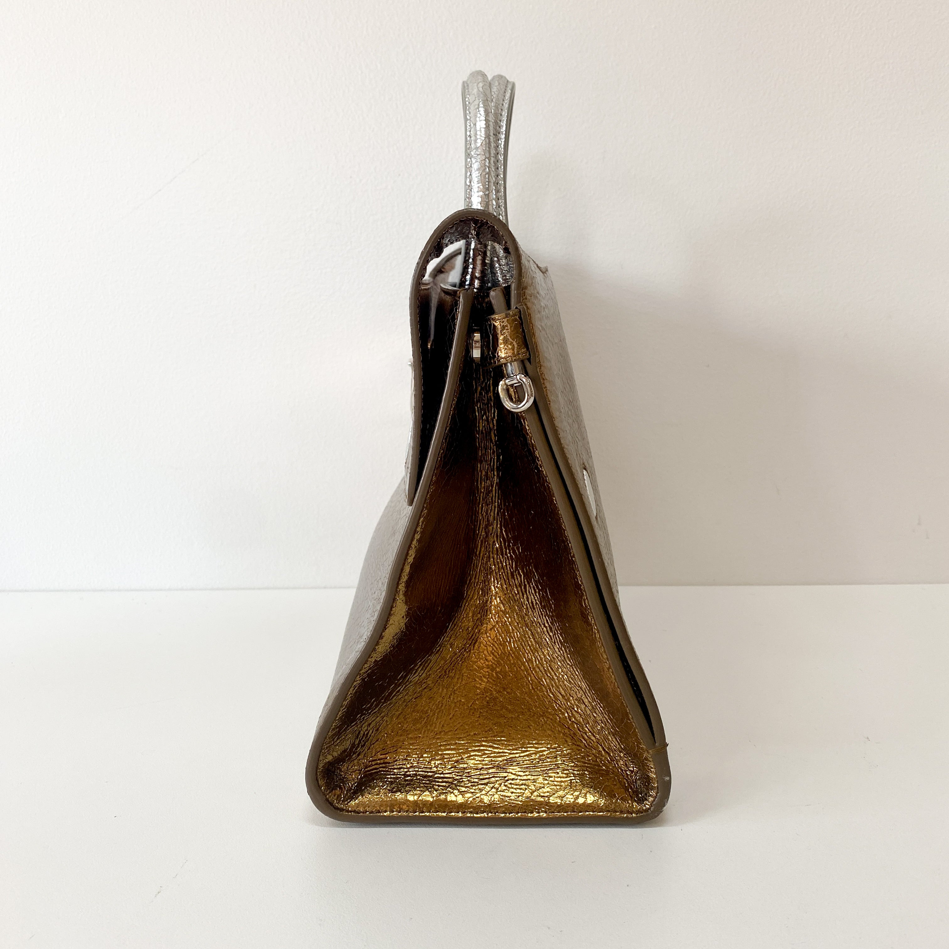 Gold Leather Handbag