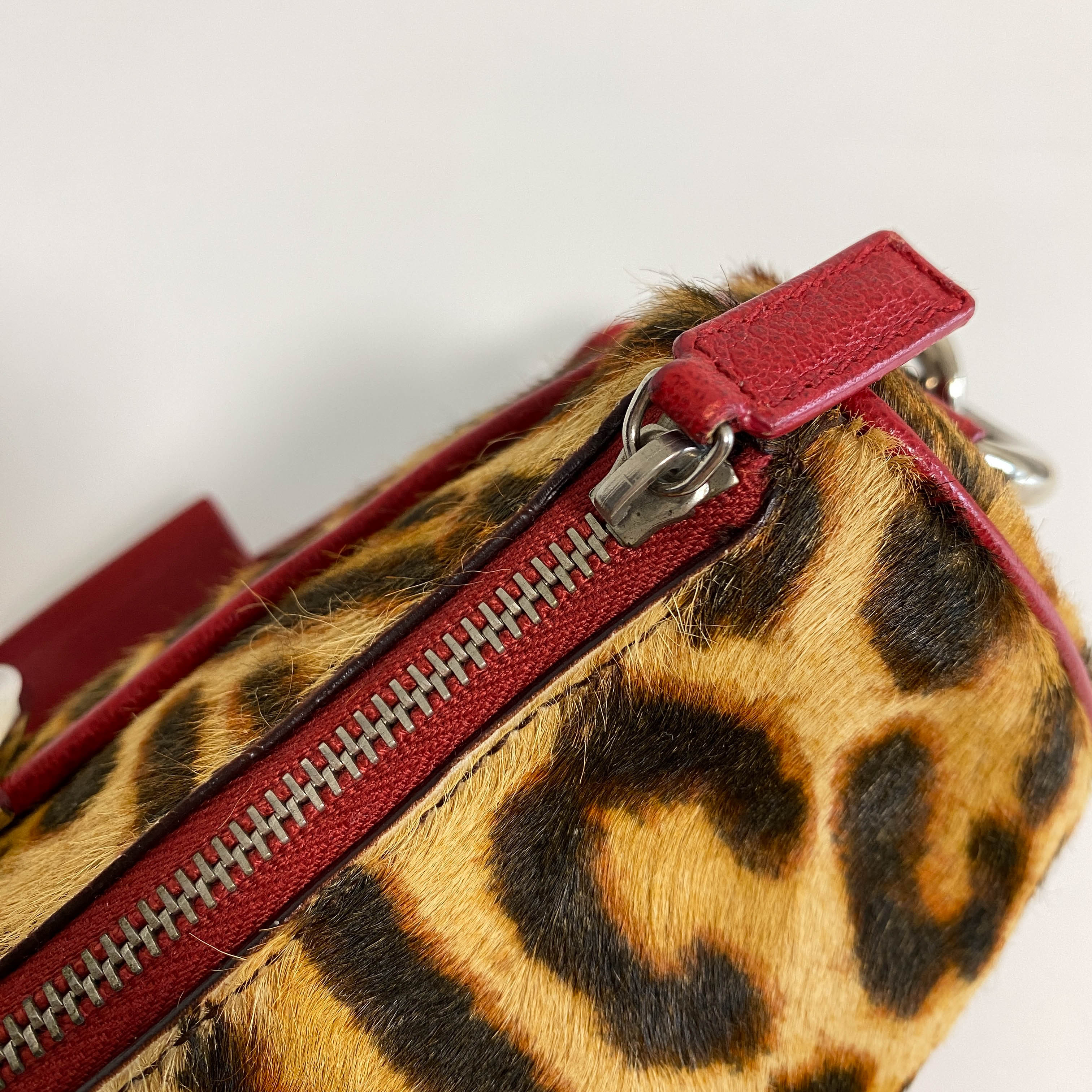 Leopard Brown Pony Hair Handbag