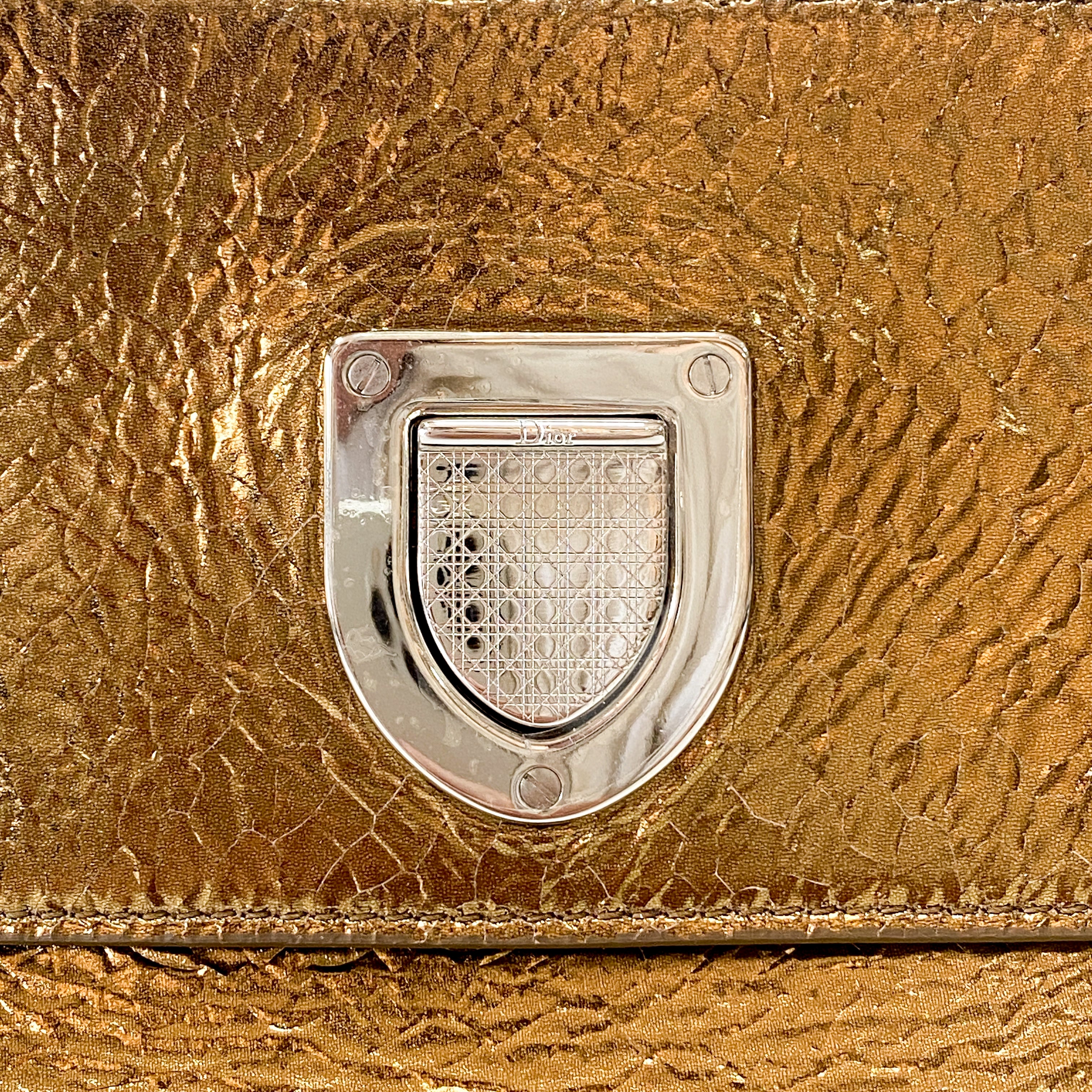 Gold Leather Handbag