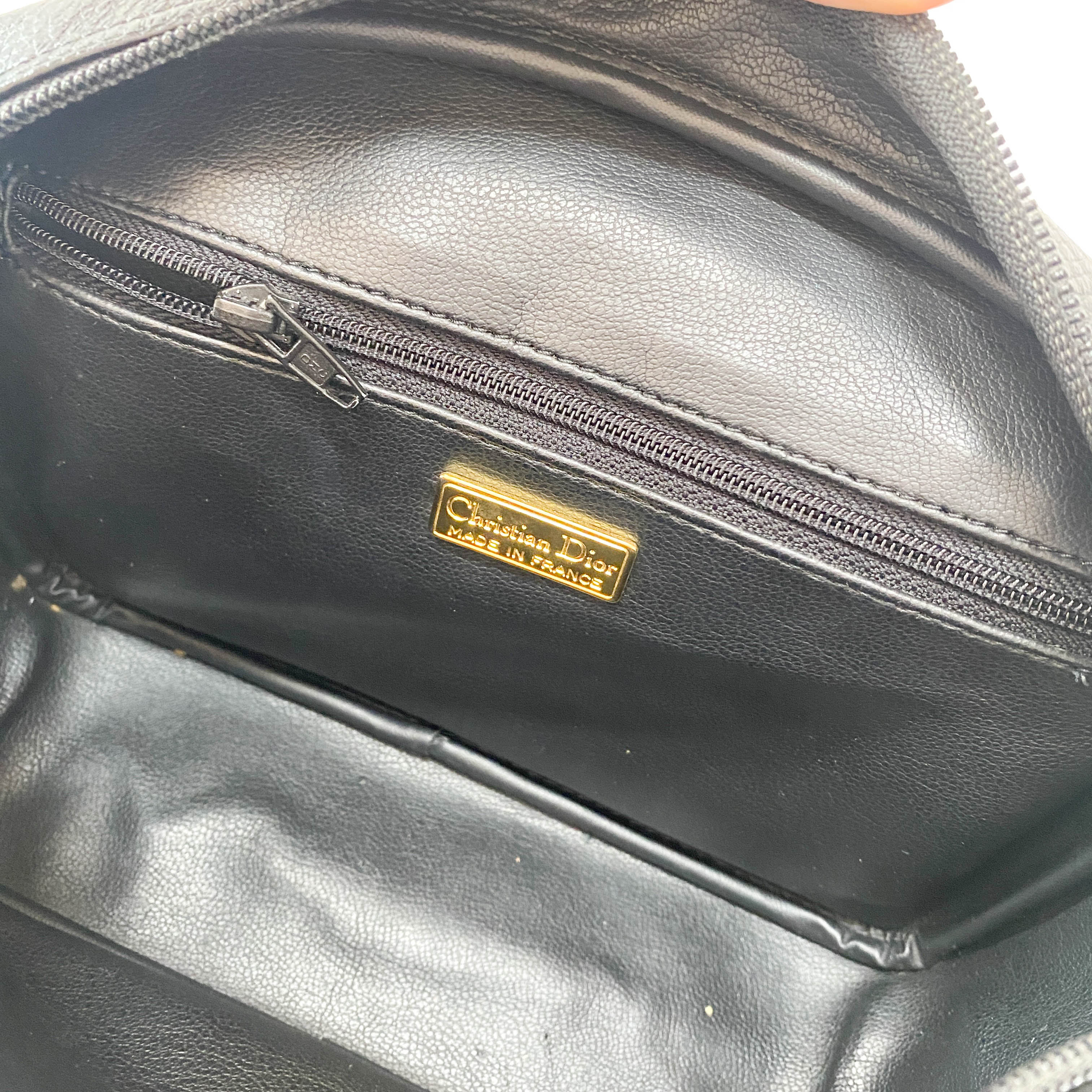 Vintage Black Leather Shoulder Bag