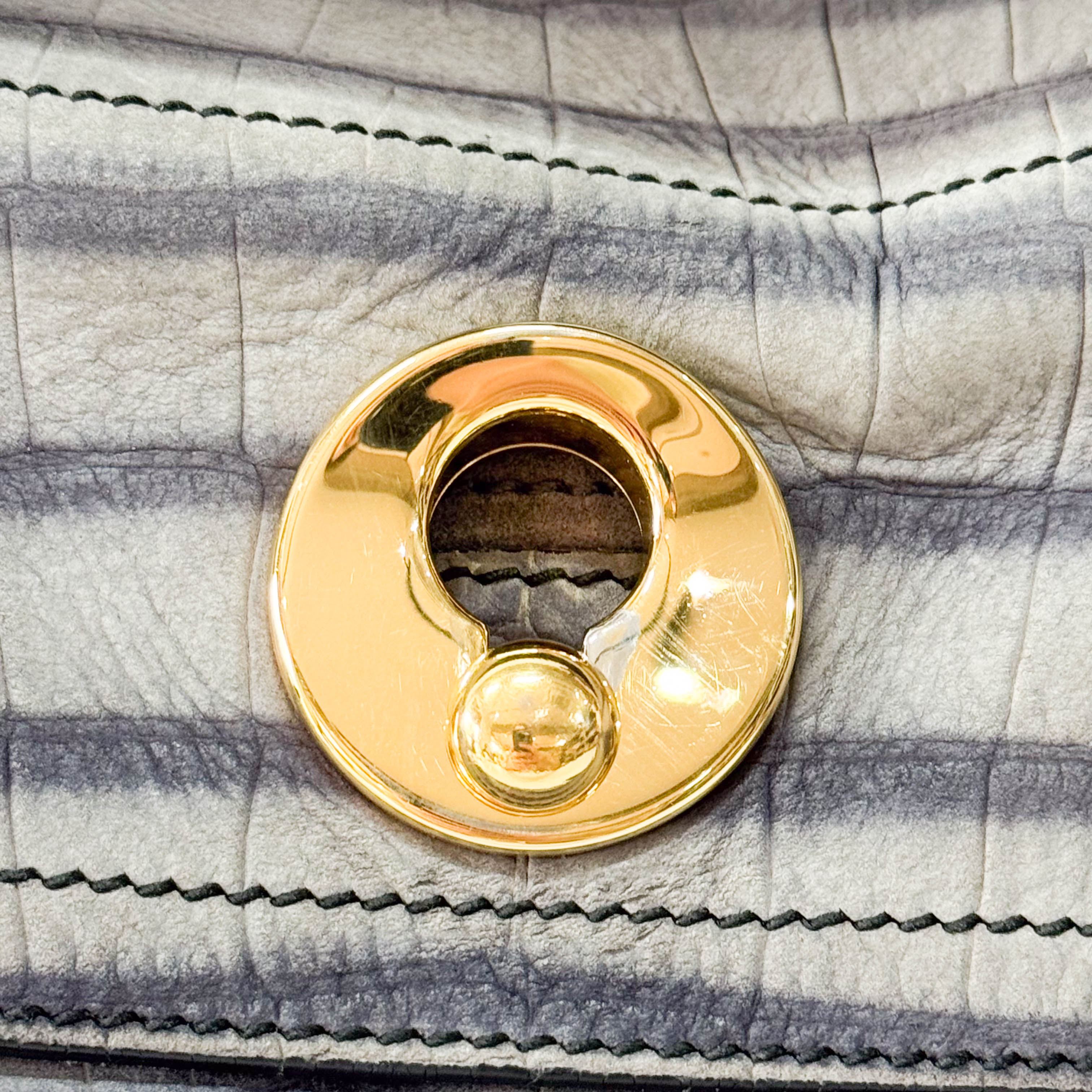 Muse Grey Leather Handbag