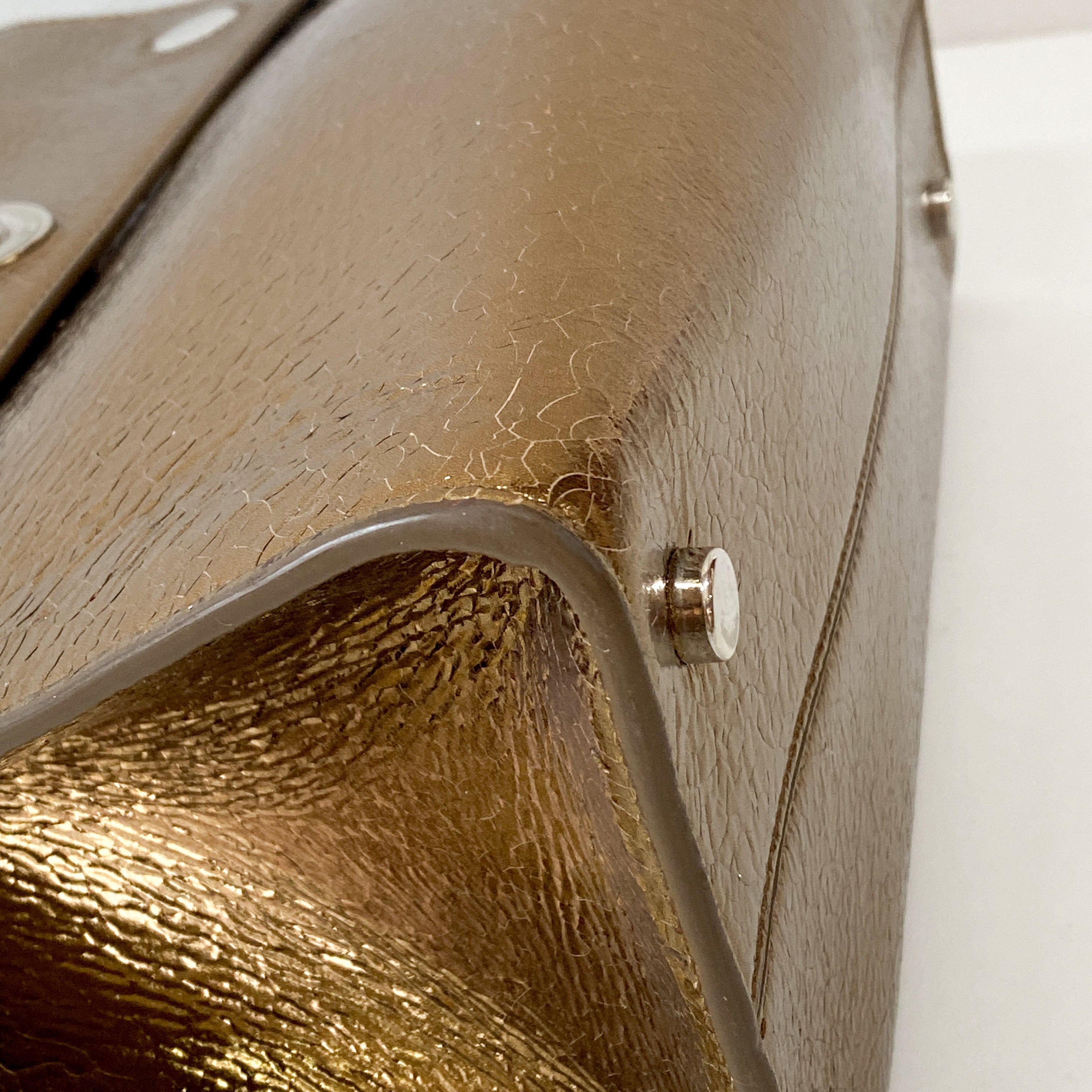 Gold Leather Handbag