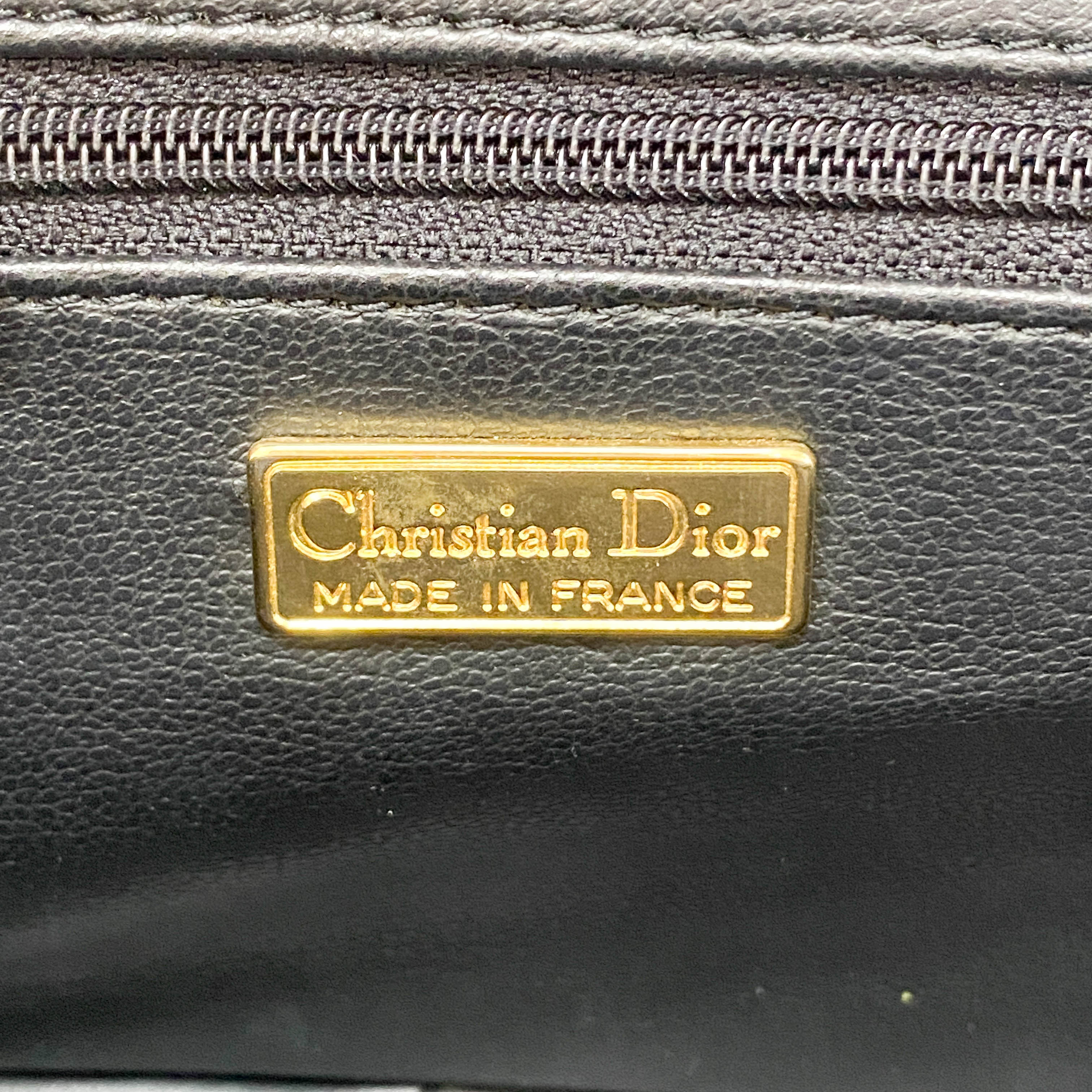 Vintage Black Leather Shoulder Bag