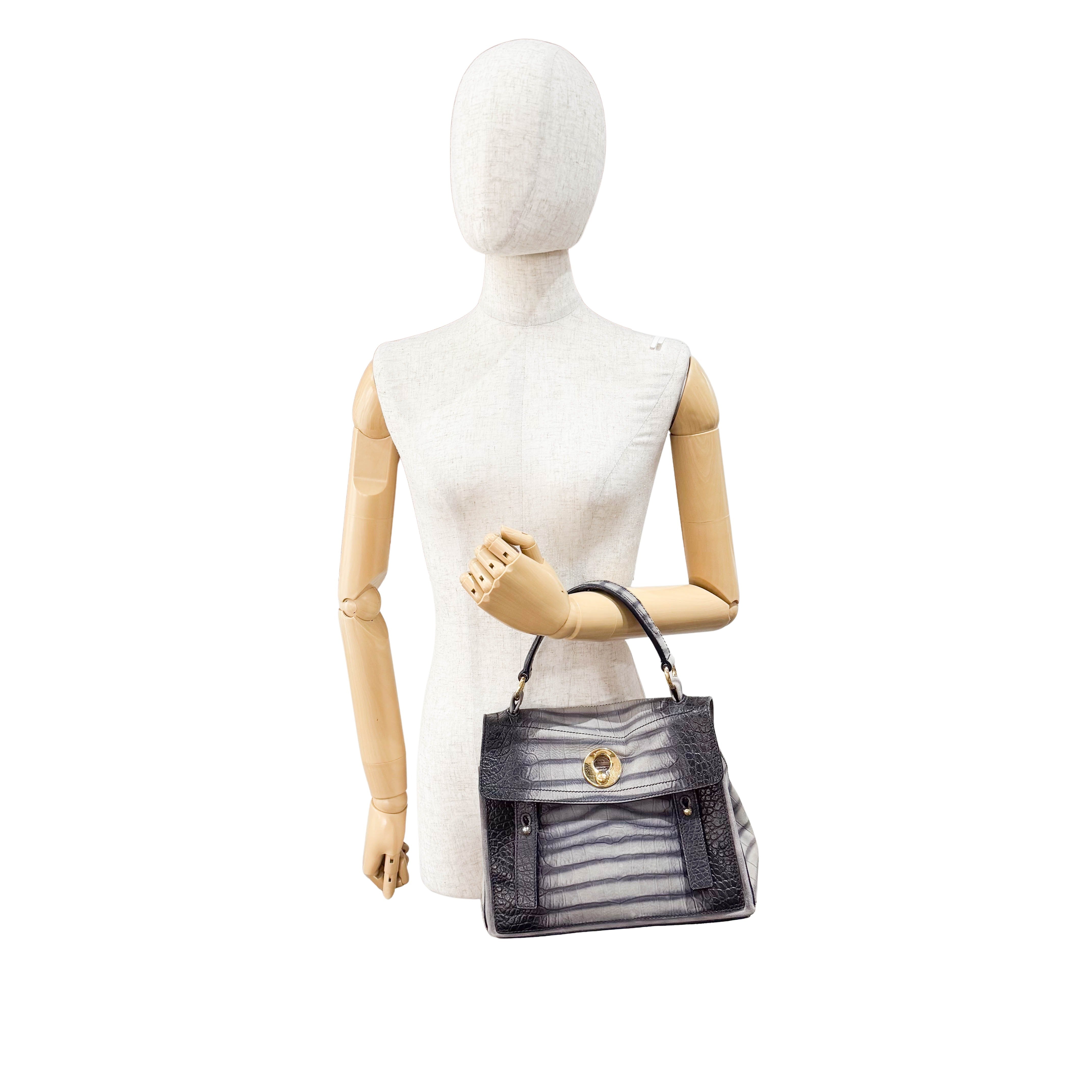 Muse Grey Leather Handbag