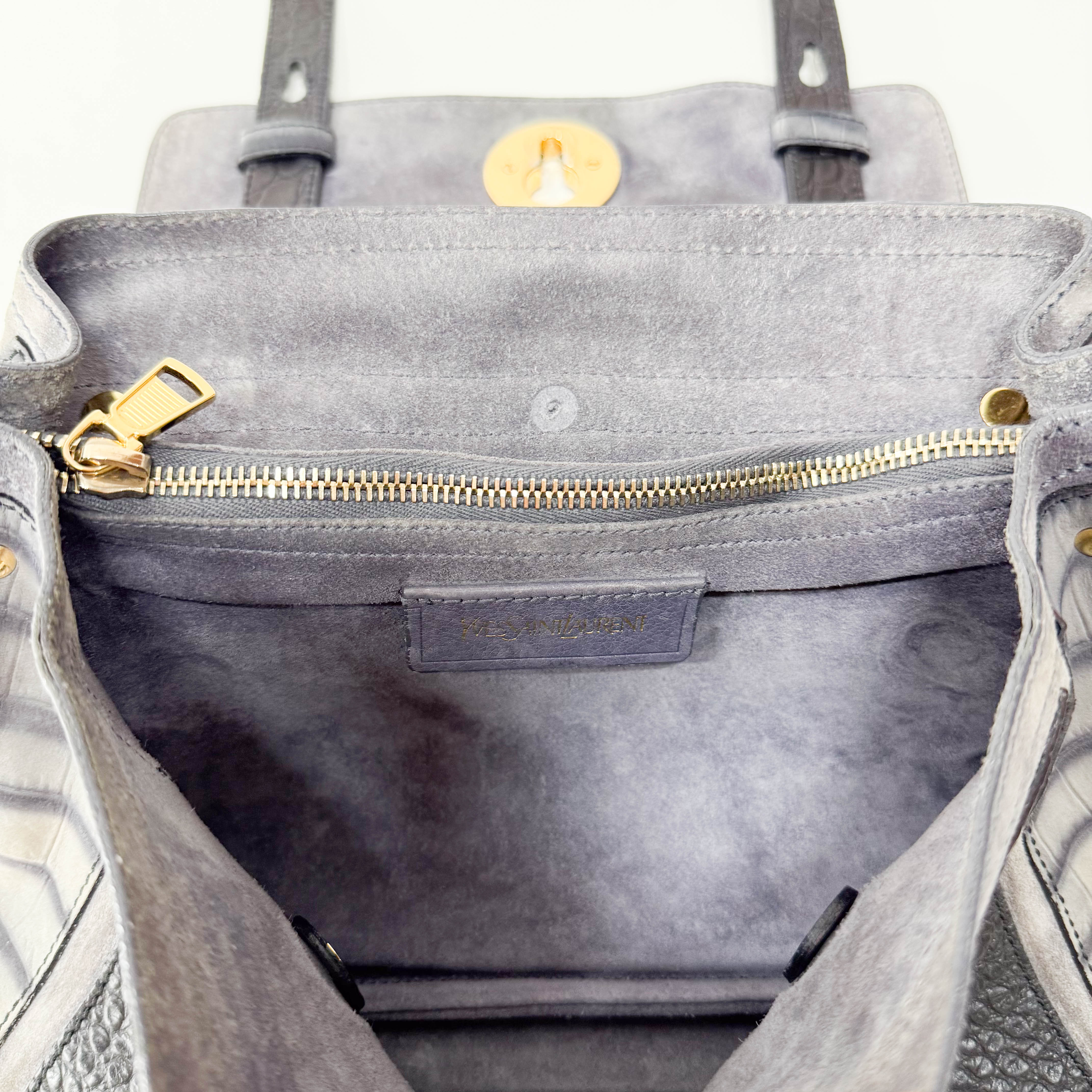 Muse Grey Leather Handbag