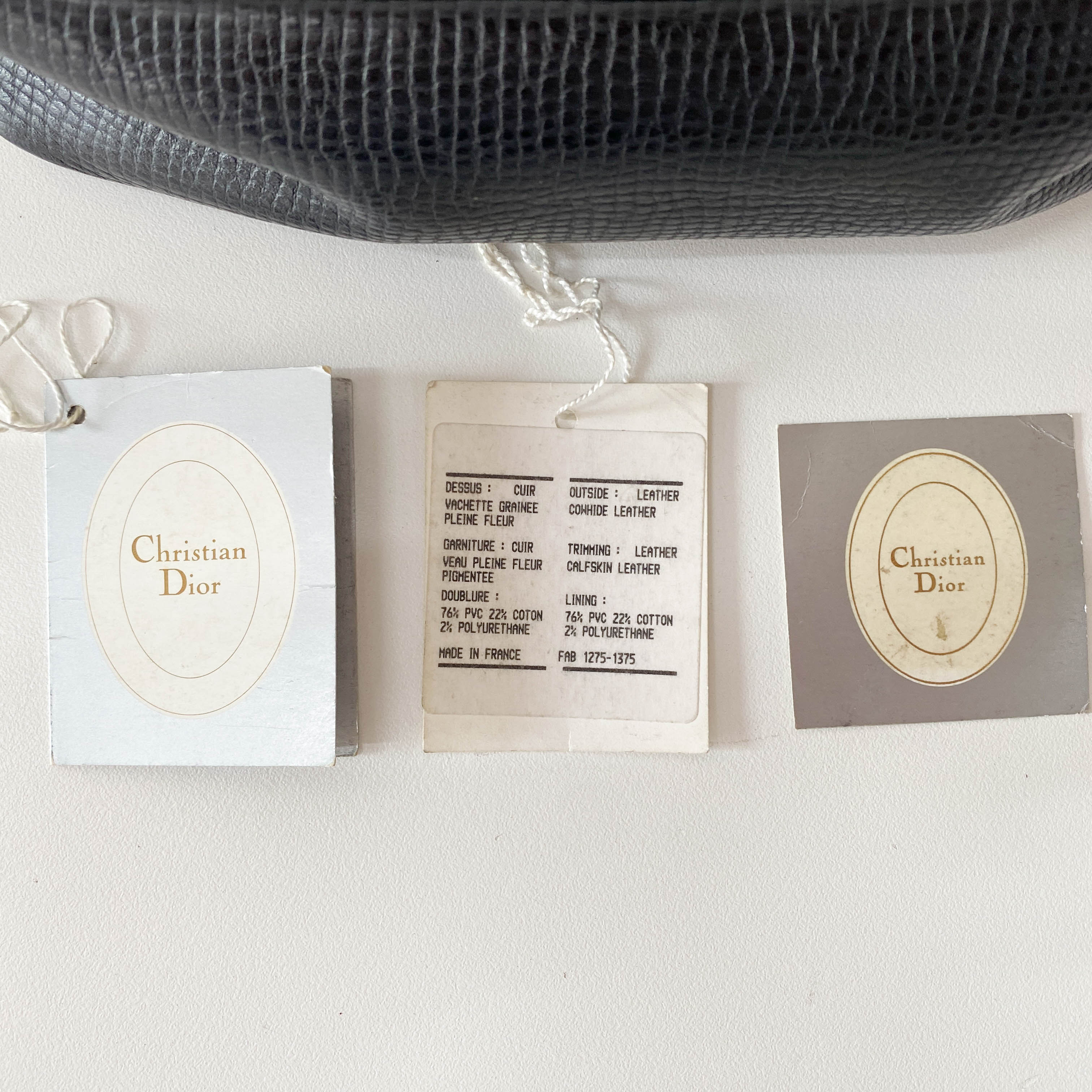 Vintage Black Leather Shoulder Bag