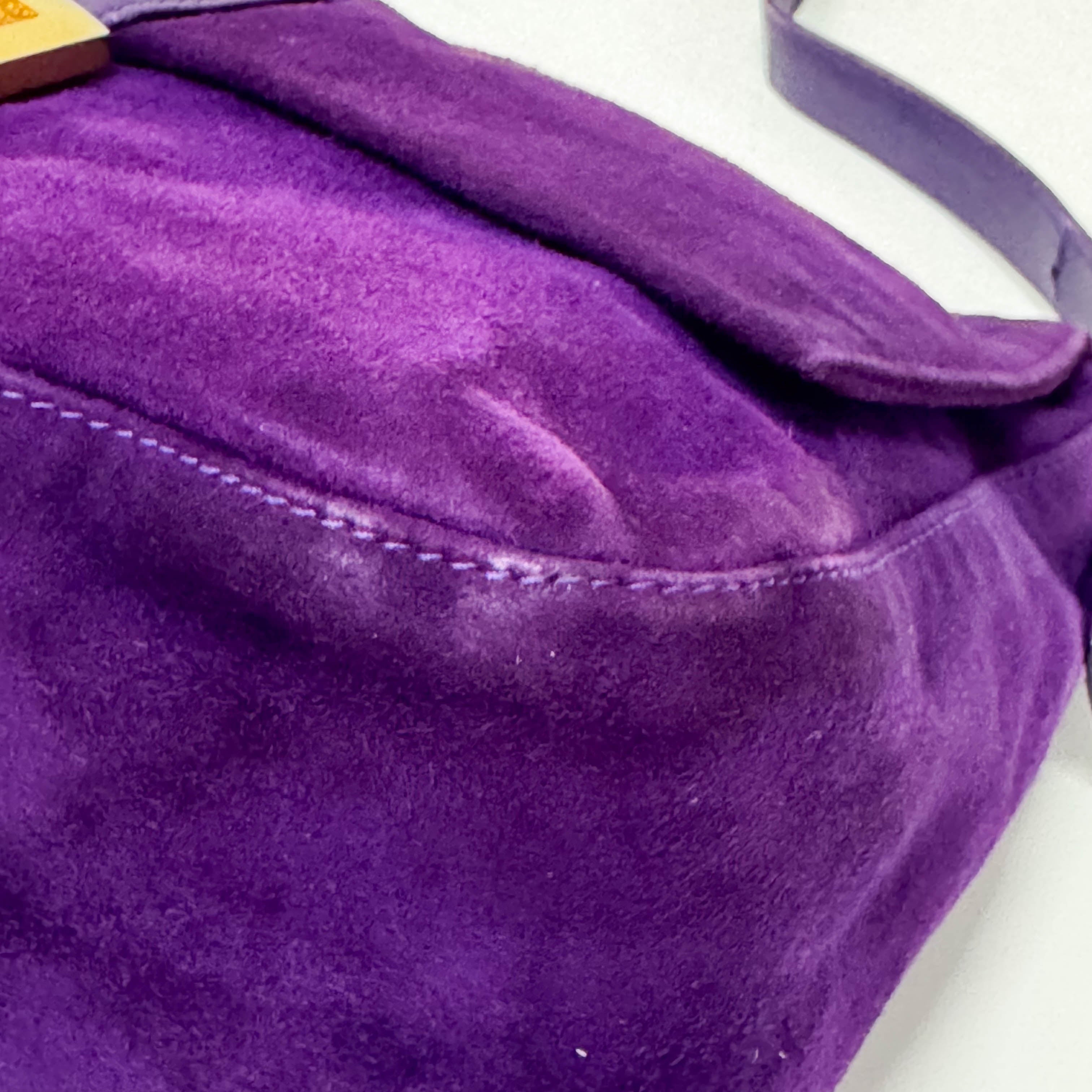 Mamma Baguette Purple Suede Shoulder Bag