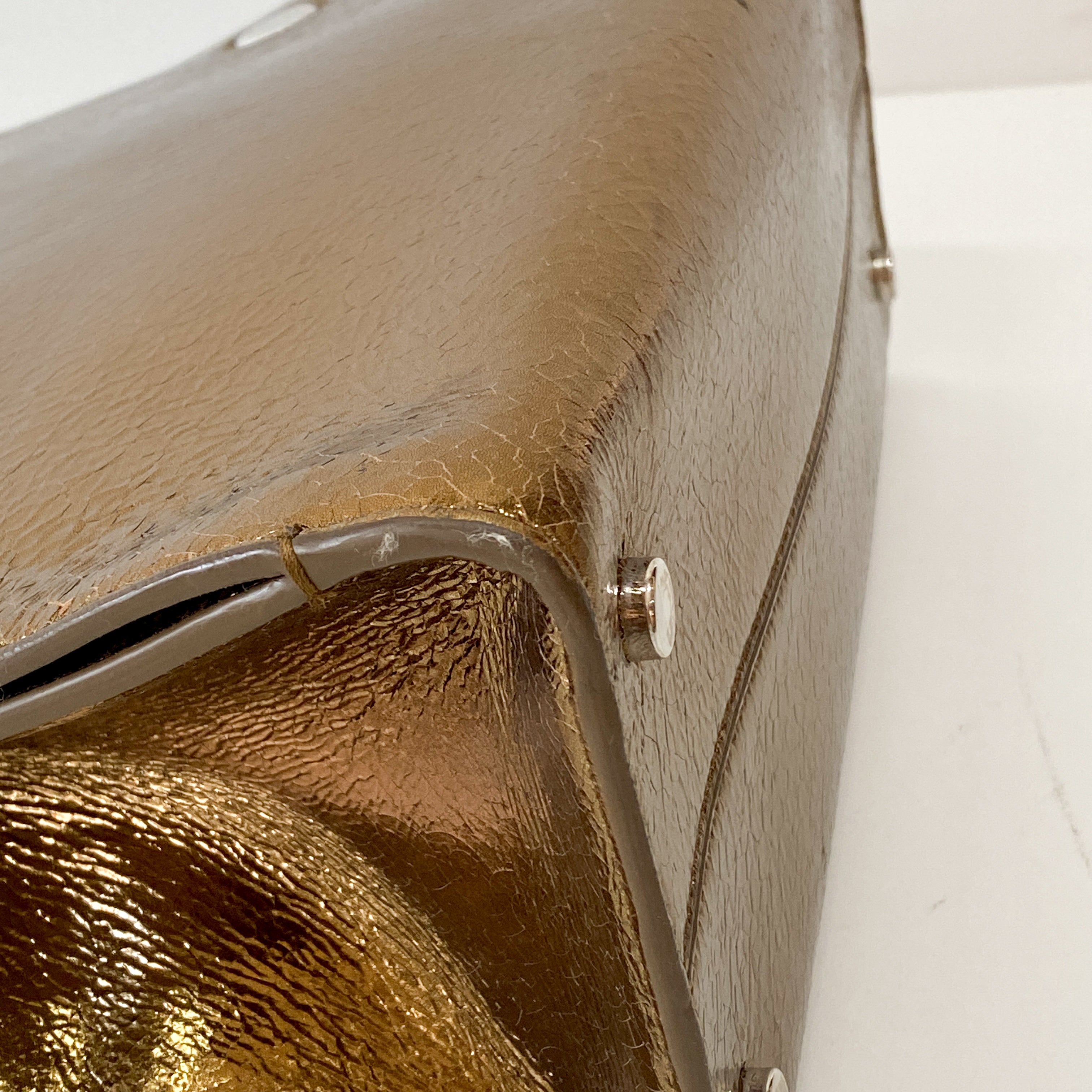 Gold Leather Handbag