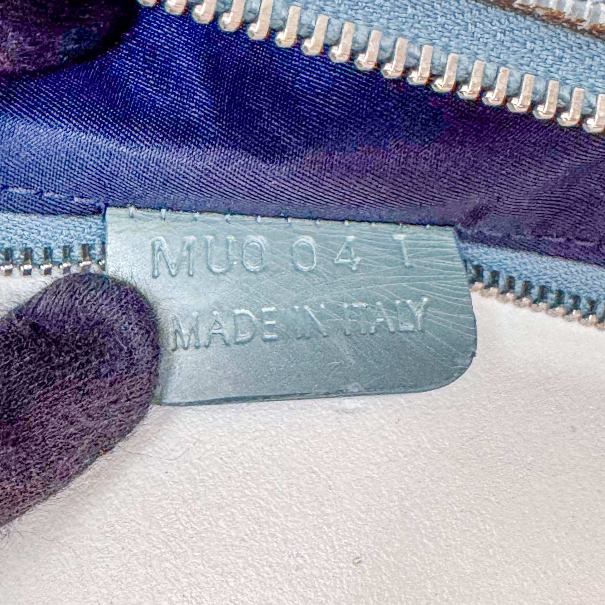 Saddle Mini Light Blue Lizard Leather Shoulder Bag