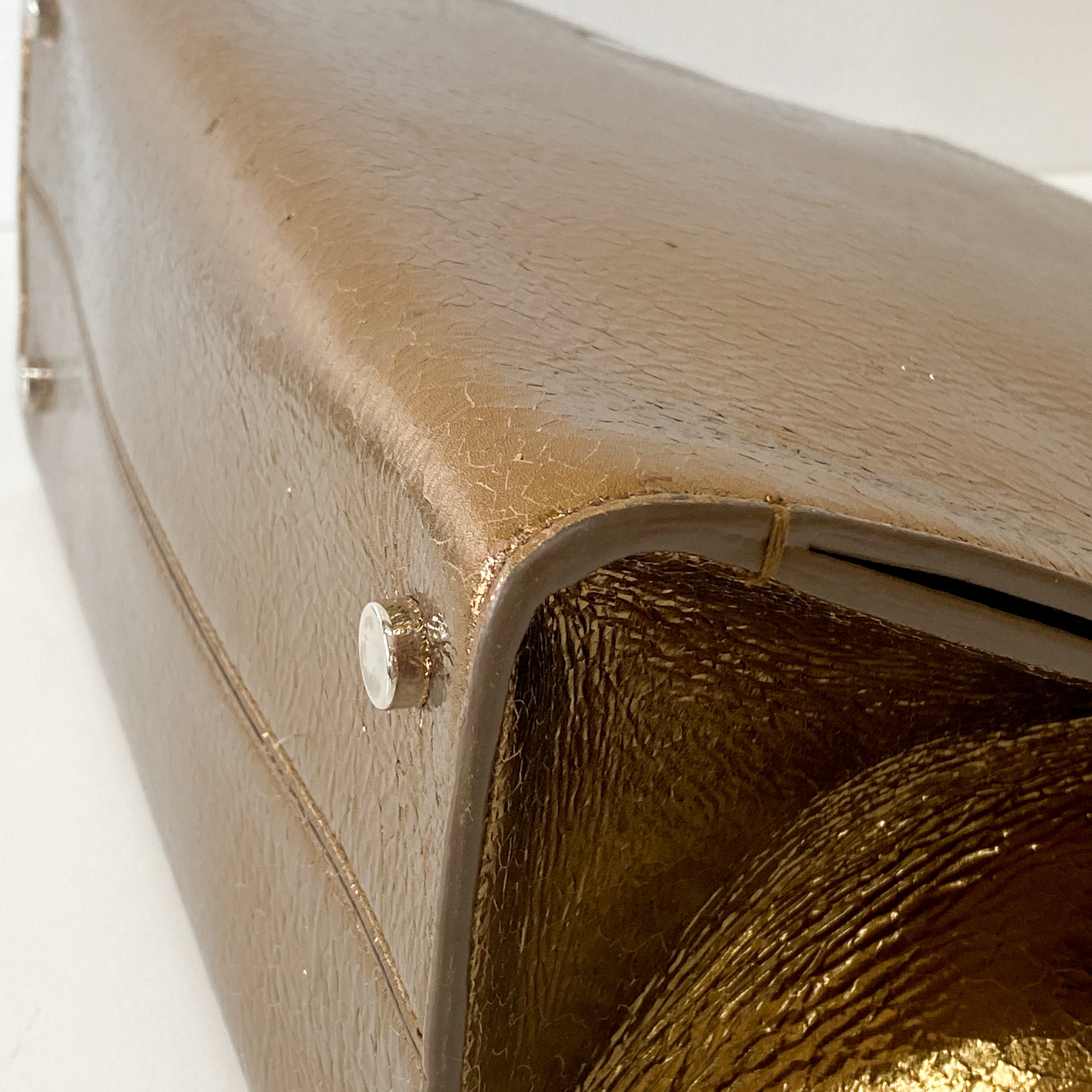 Gold Leather Handbag