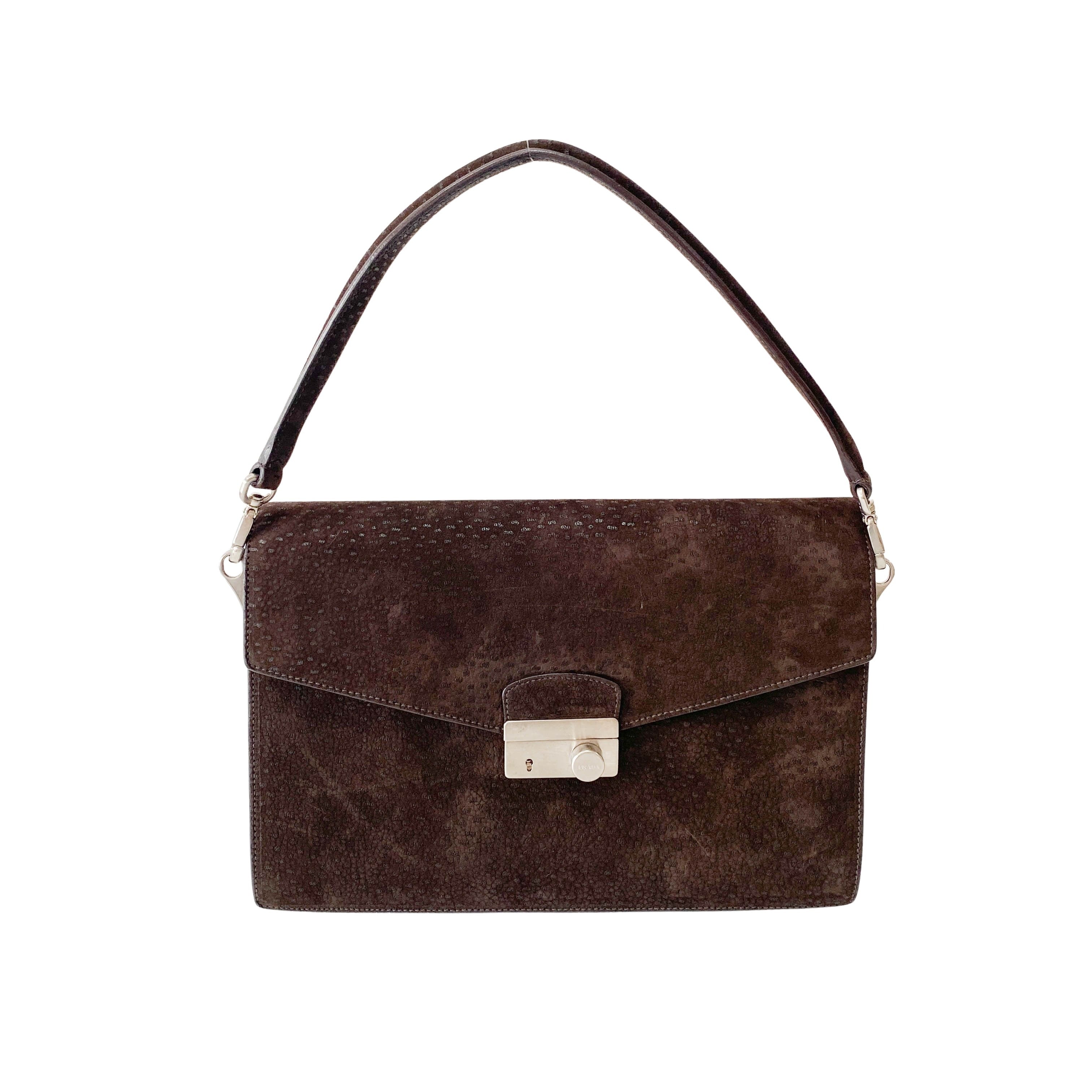 Archive Brown Nubuck Leather Shoulder Bag