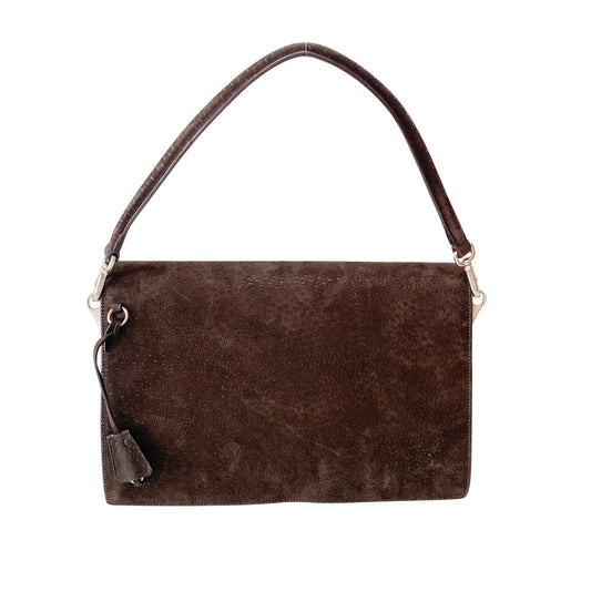 Archive Brown Nubuck Leather Shoulder Bag