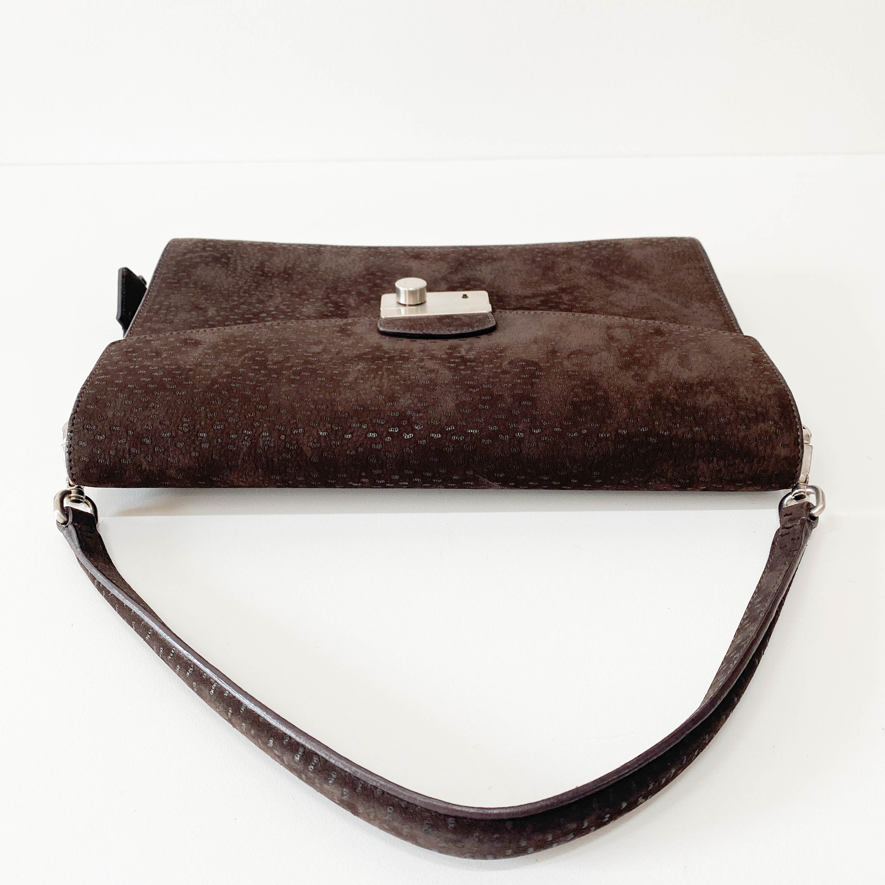 Archive Brown Nubuck Leather Shoulder Bag