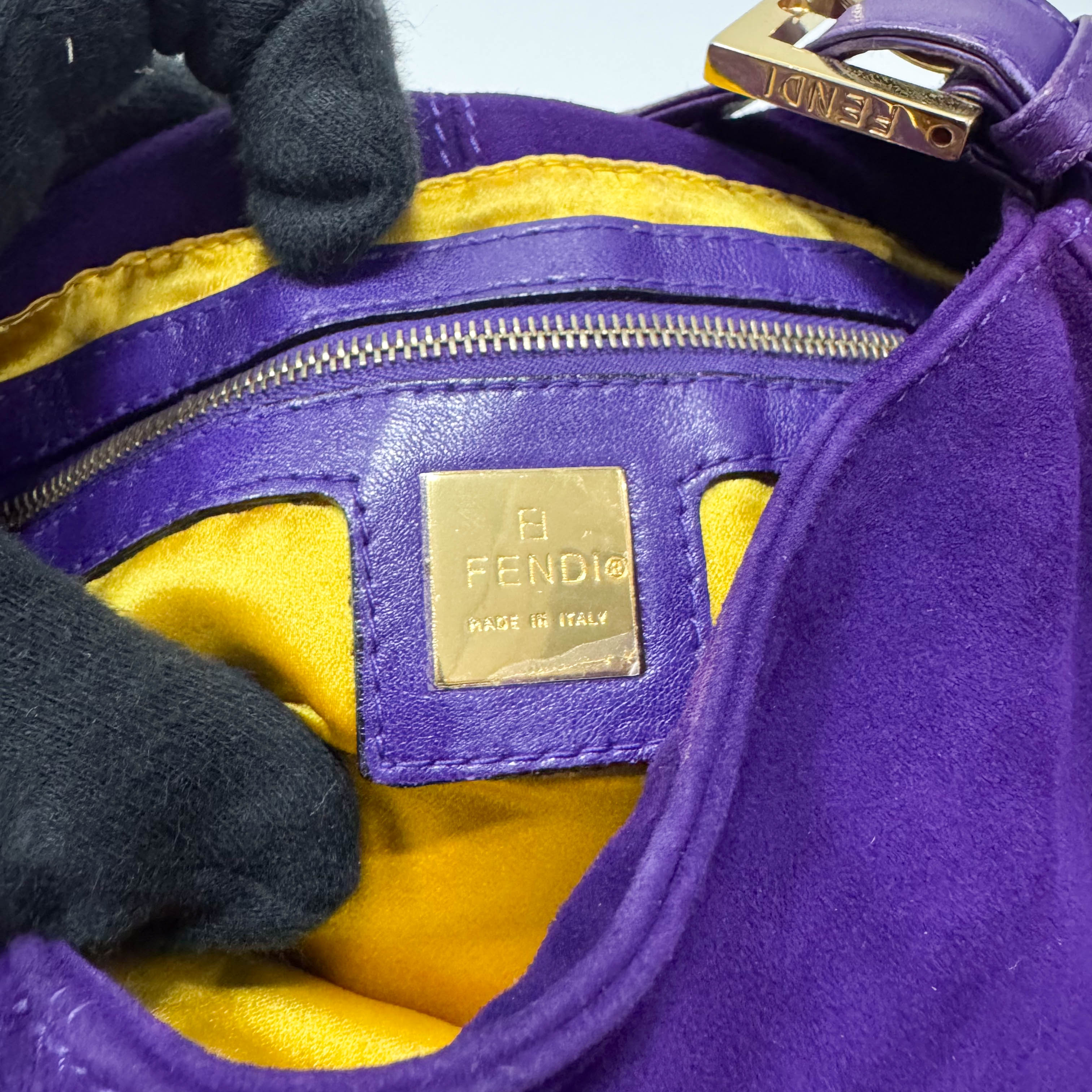 Mamma Baguette Purple Suede Shoulder Bag