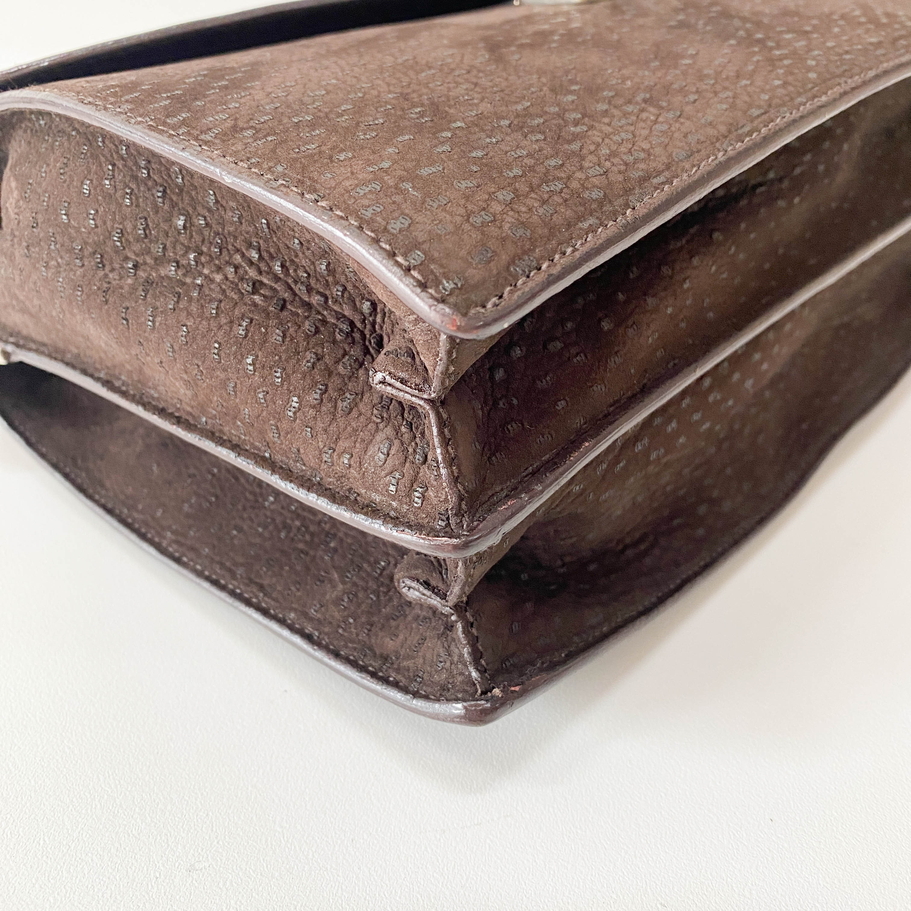 Archive Brown Nubuck Leather Shoulder Bag