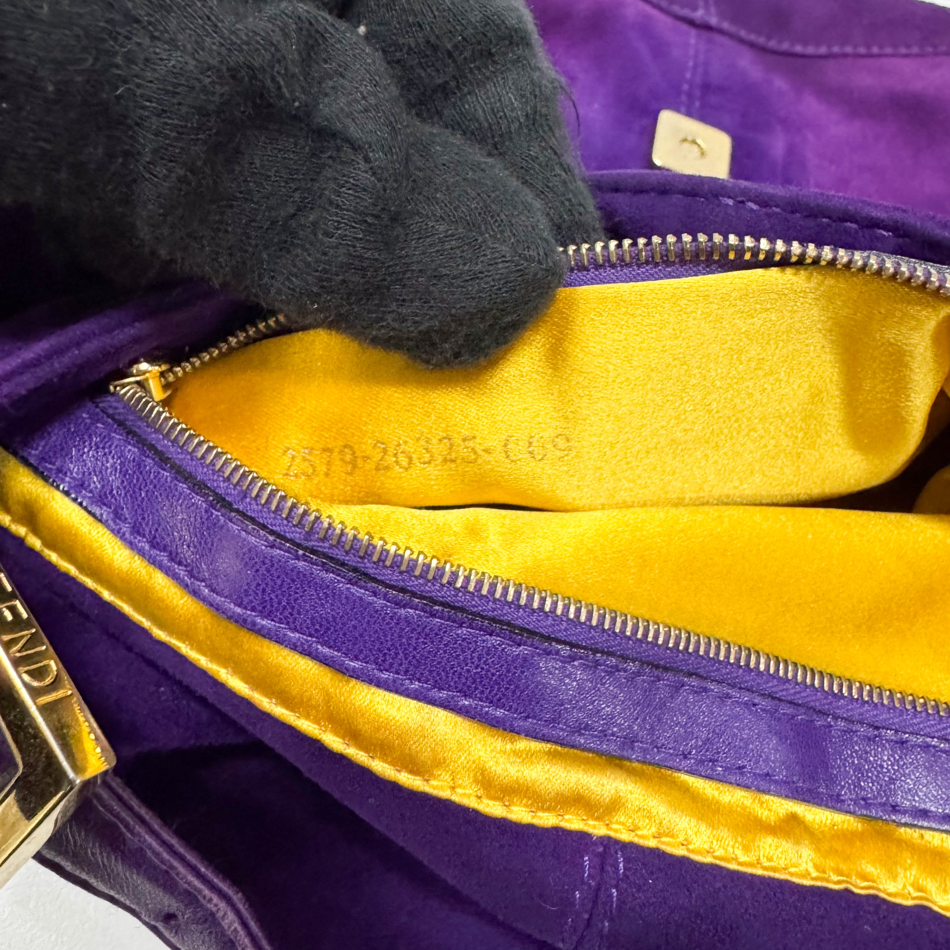 Mamma Baguette Purple Suede Shoulder Bag