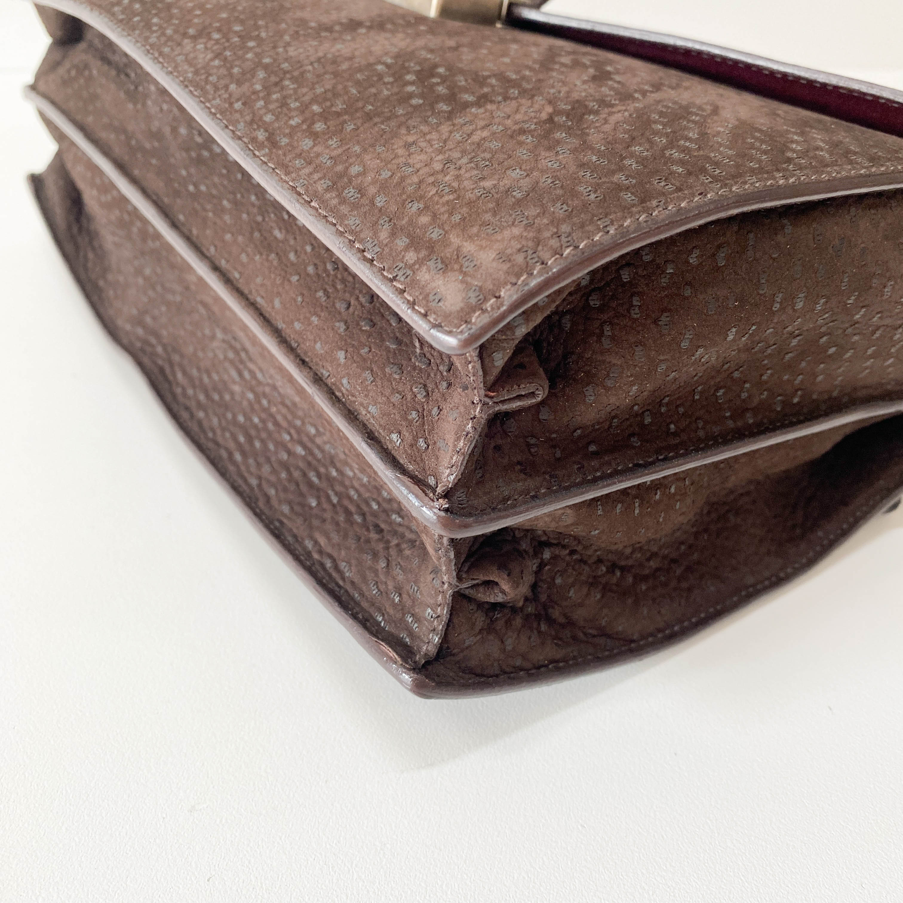 Archive Brown Nubuck Leather Shoulder Bag