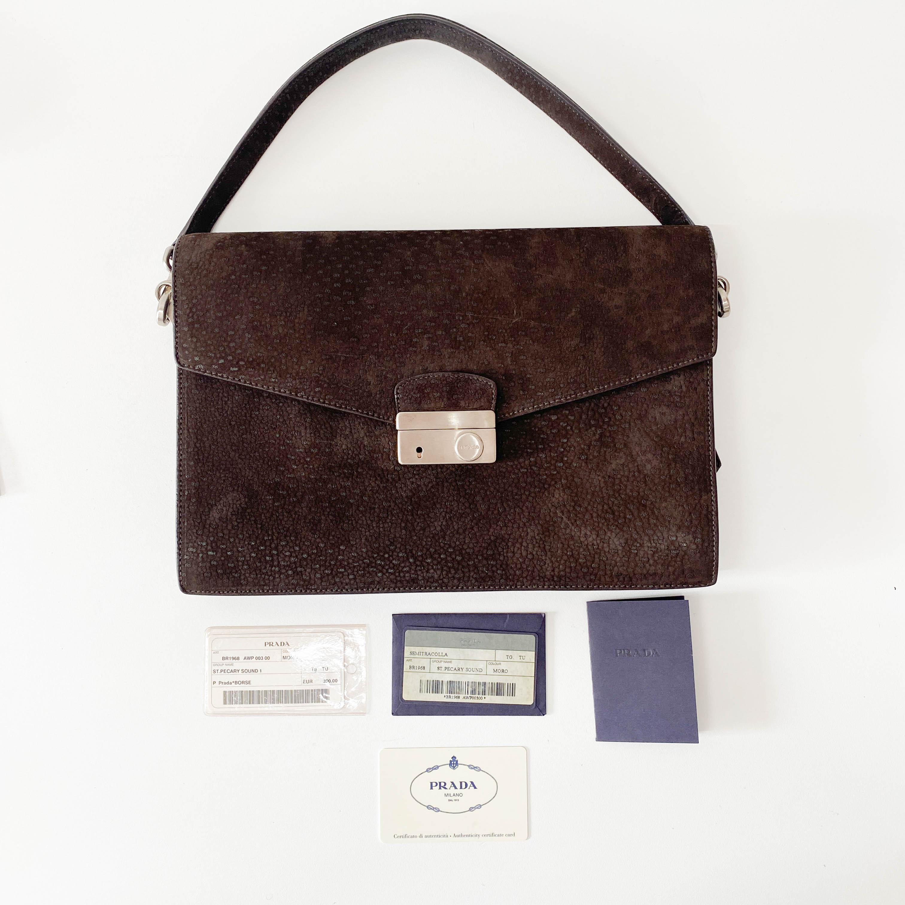 Archive Brown Nubuck Leather Shoulder Bag