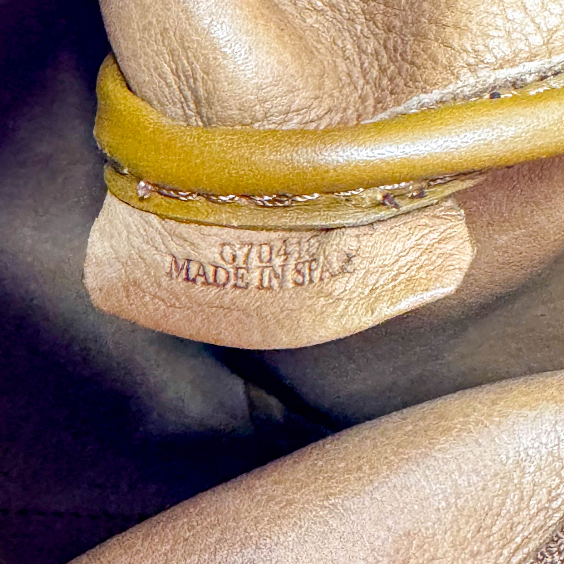 Anagram Brown Suede Boston Bag