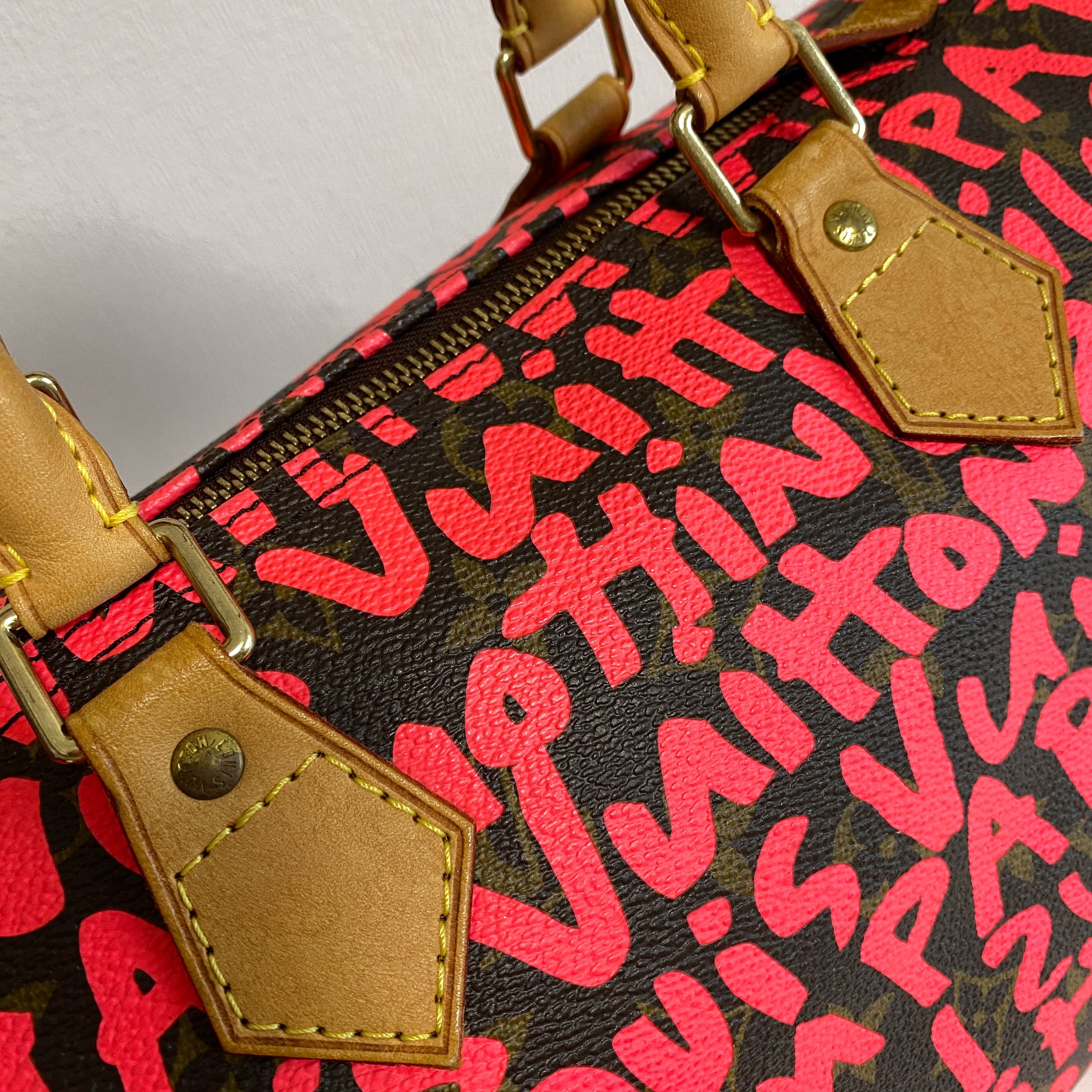 Limited Edition Fuchsia Graffiti Stephen Sprouse Speedy 30 Bag