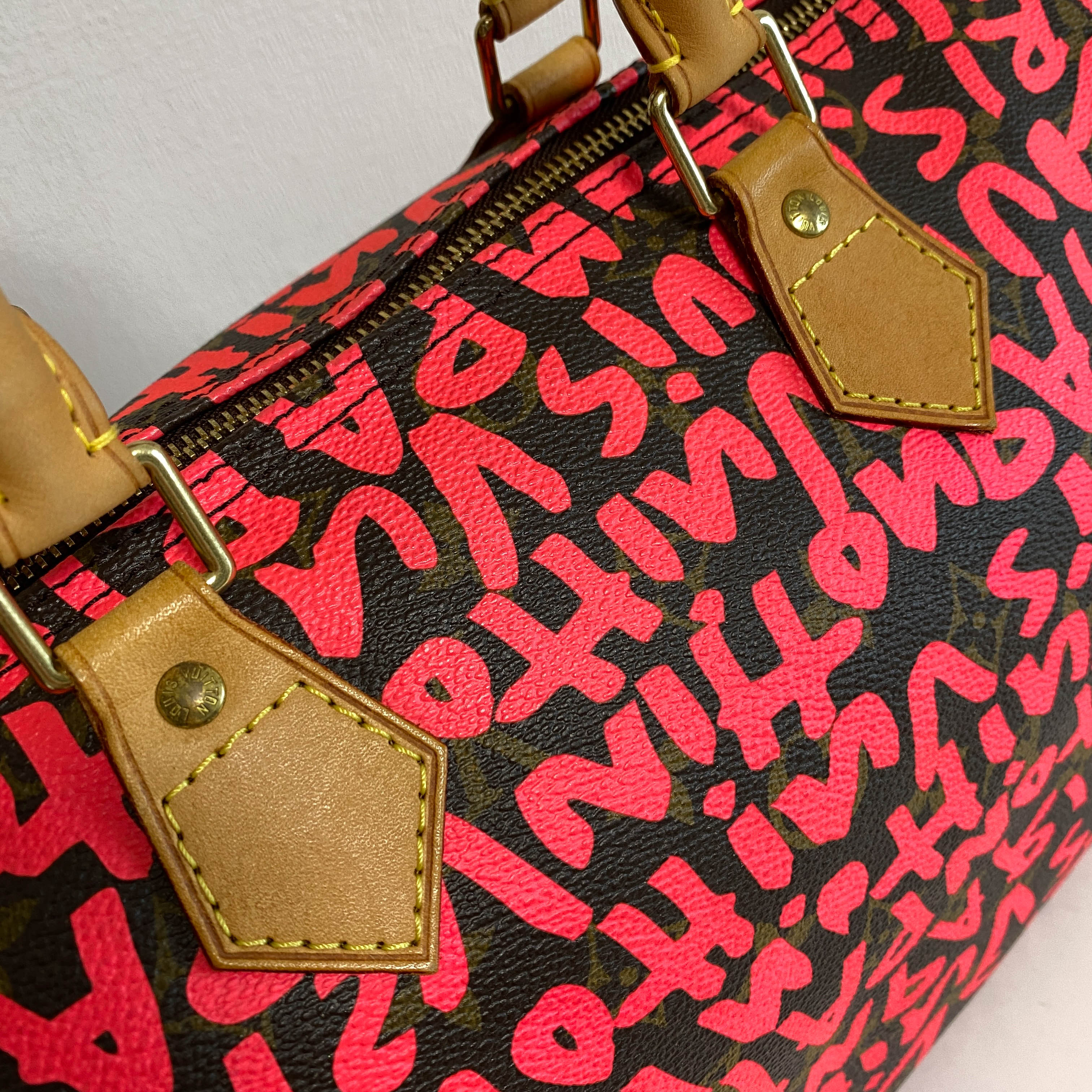 Limited Edition Fuchsia Graffiti Stephen Sprouse Speedy 30 Bag