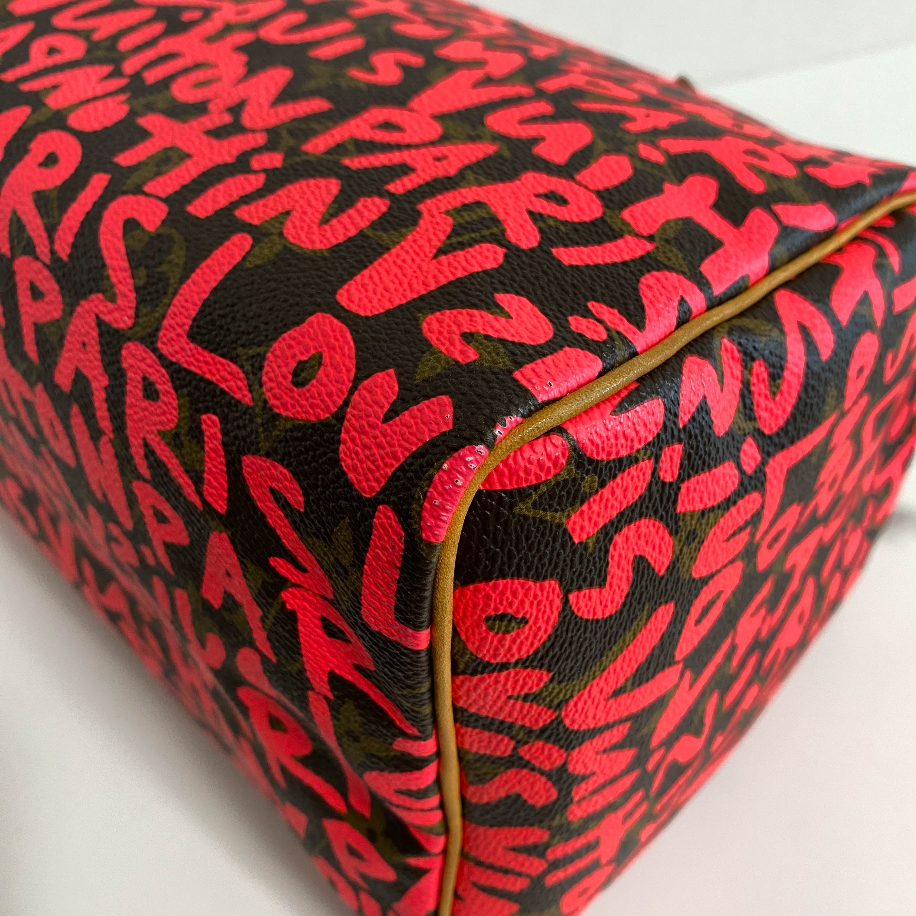 Limited Edition Fuchsia Graffiti Stephen Sprouse Speedy 30 Bag