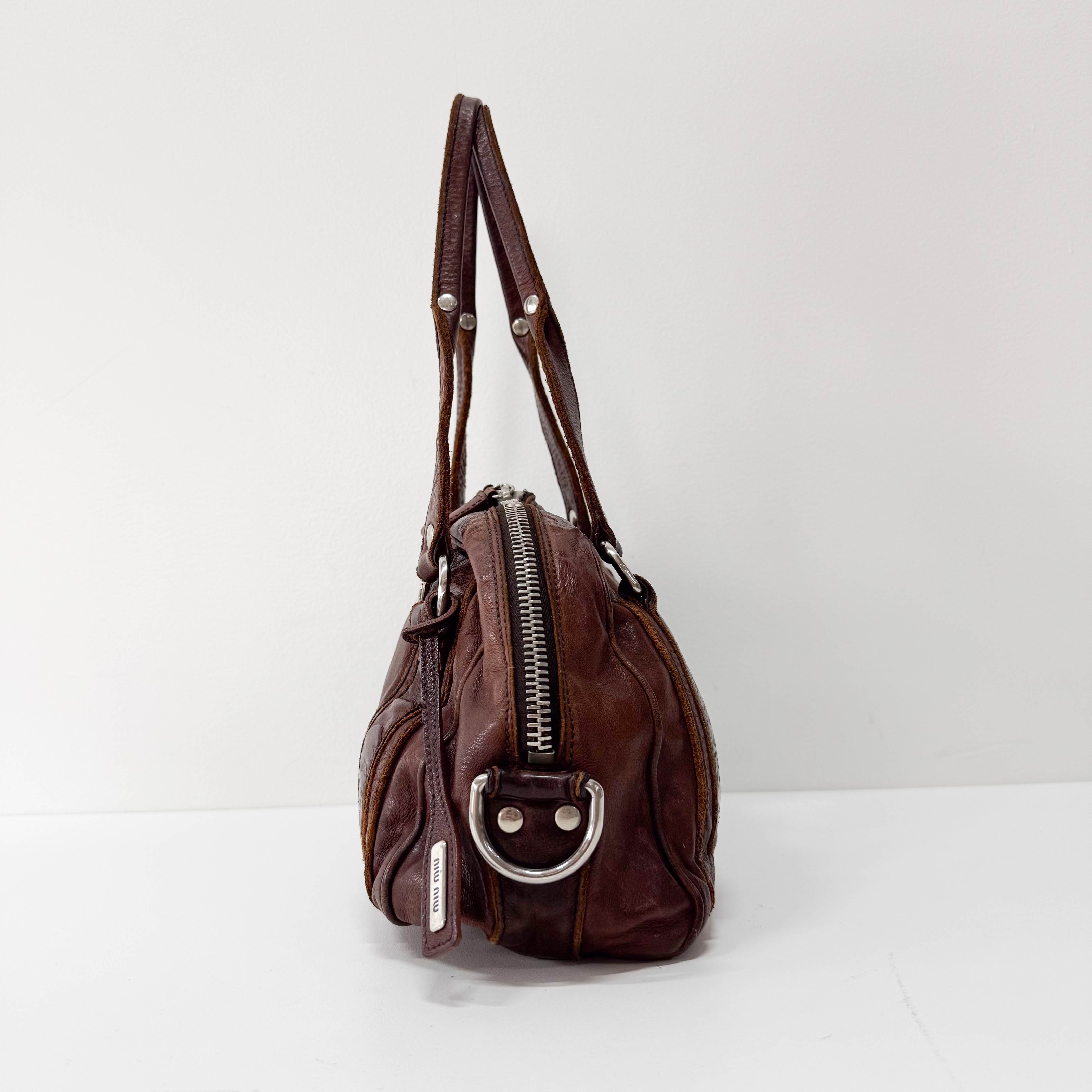 Mini Boss Brown Leather Handbag