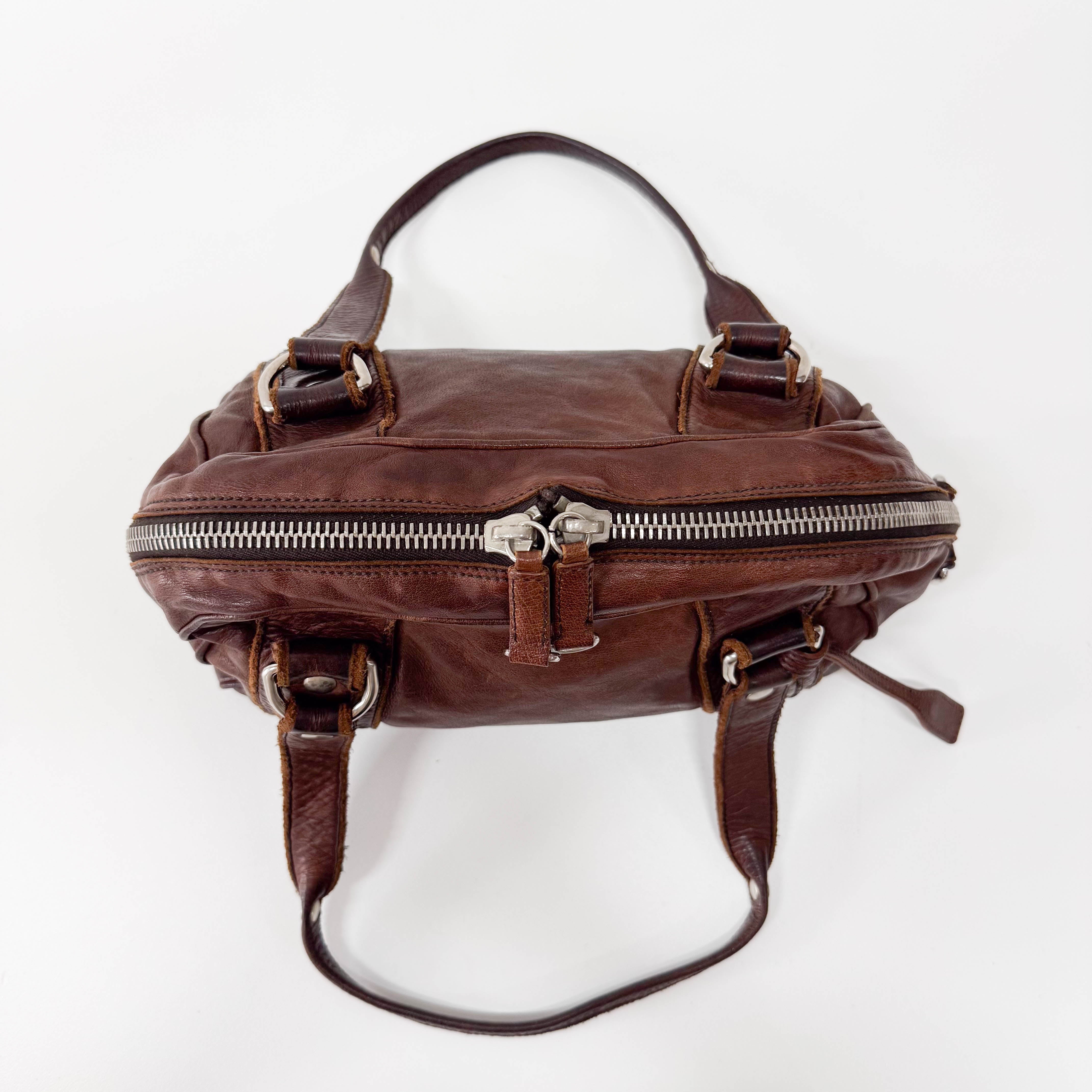 Mini Boss Brown Leather Handbag