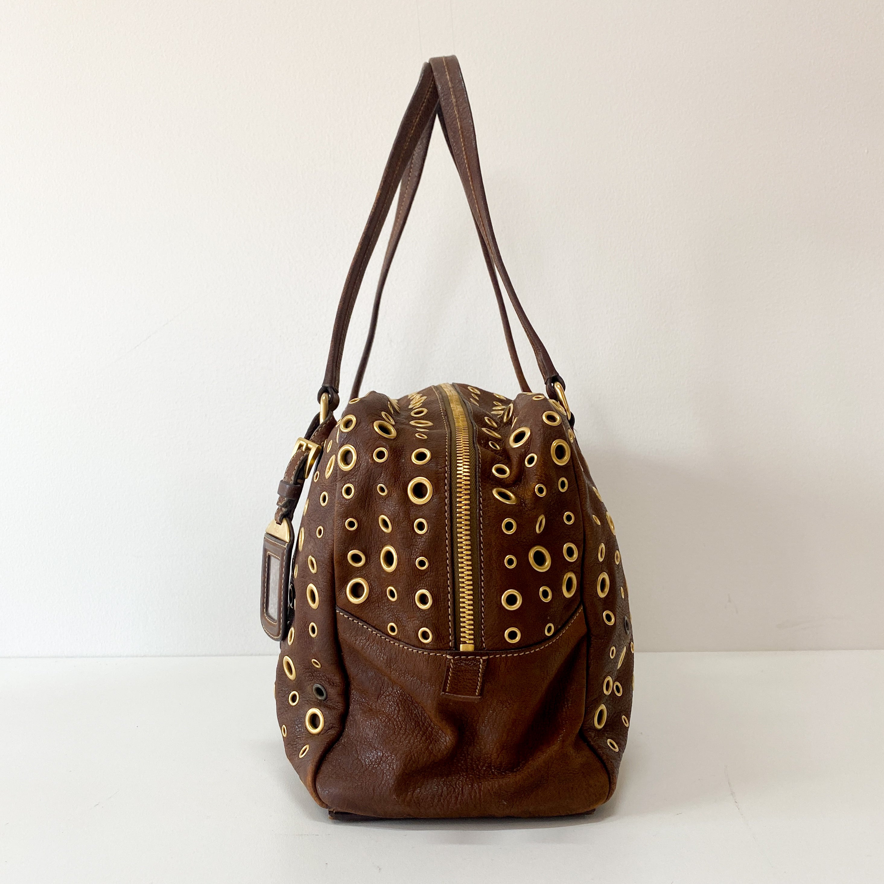 PRADA Brown Leather Shoulder Bag – HIVE PRELOVED