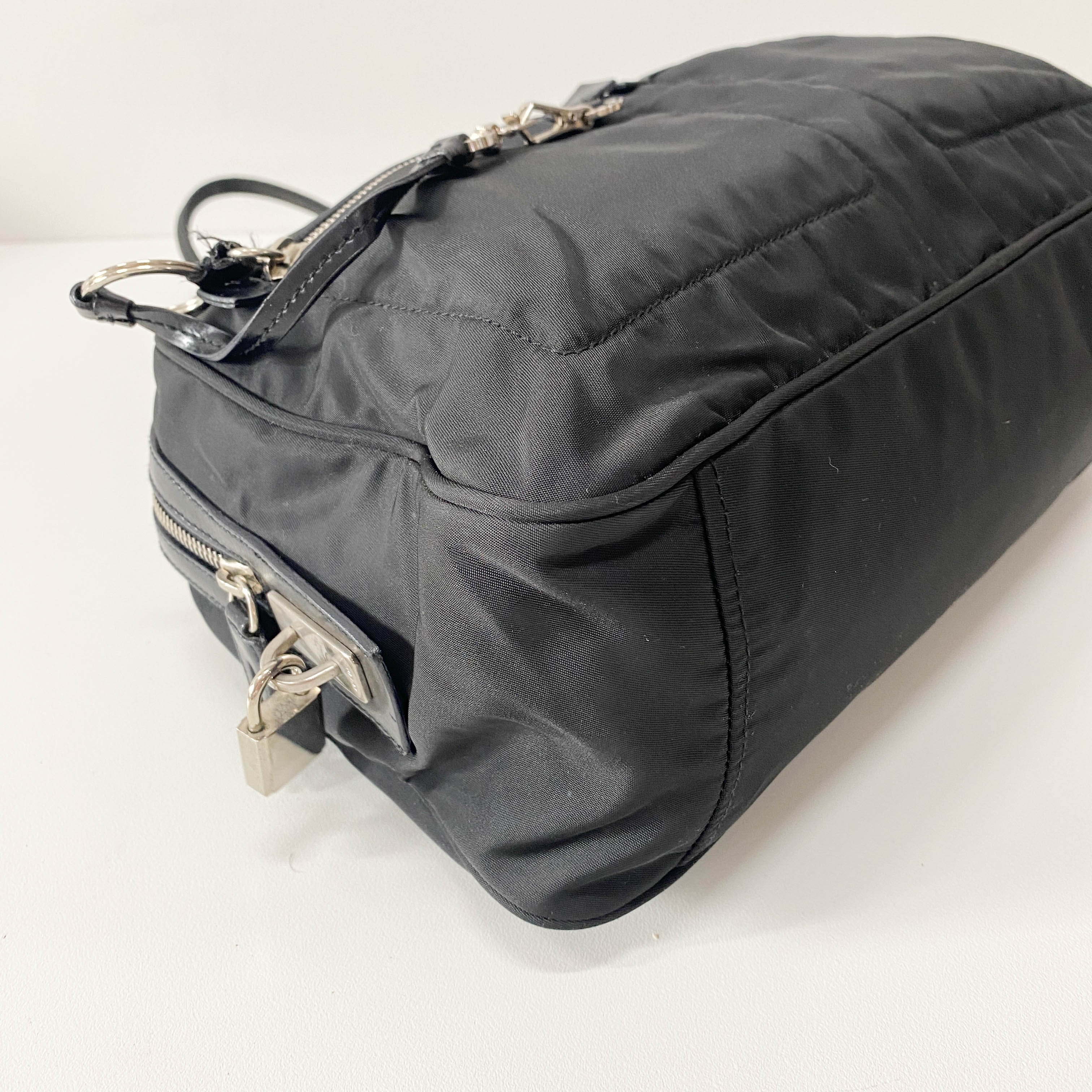 Tessuto Black Nylon Shoulder Bag