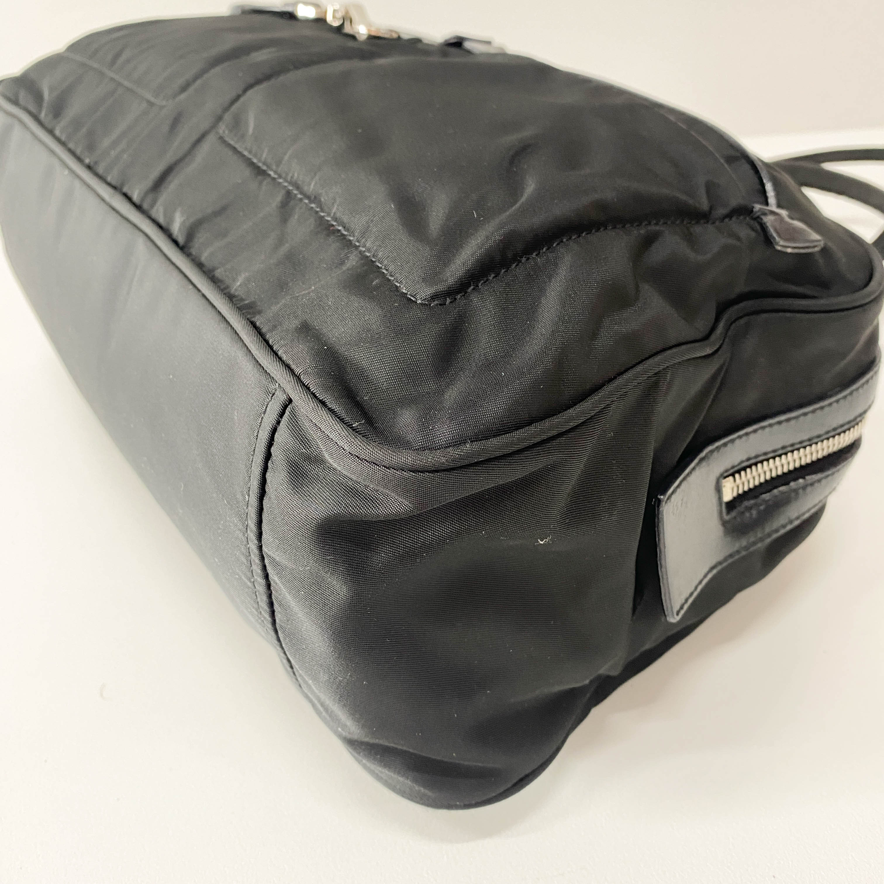 Tessuto Black Nylon Shoulder Bag