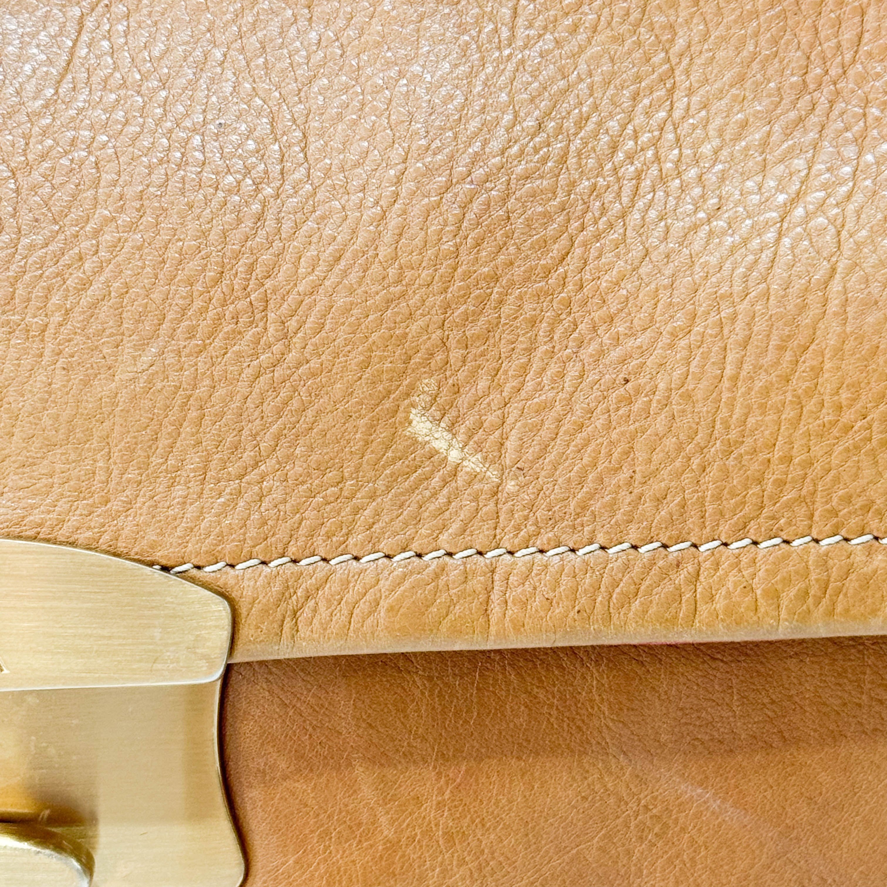 Brown Leather Chain Tassel Shoulder Bag