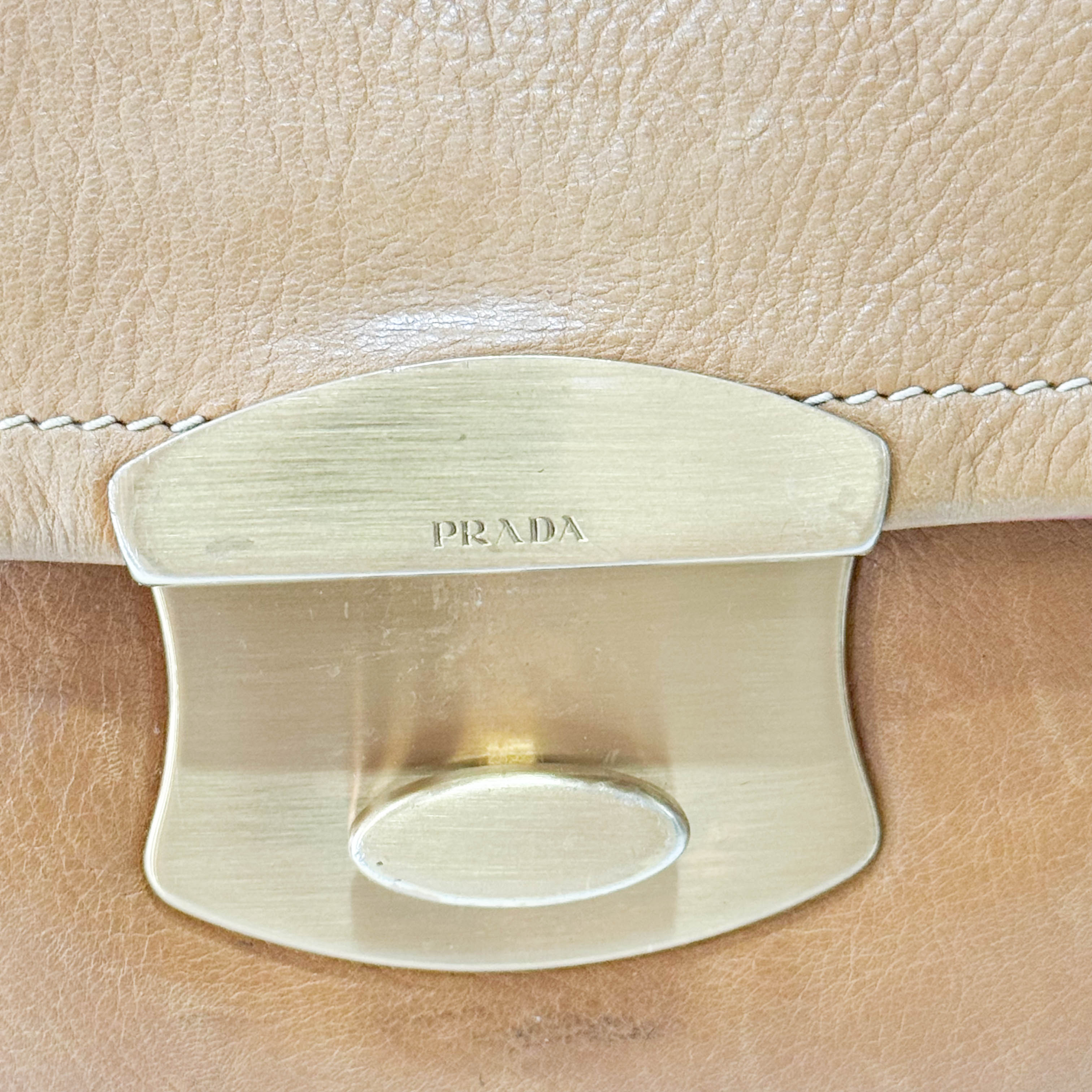 Brown Leather Chain Tassel Shoulder Bag