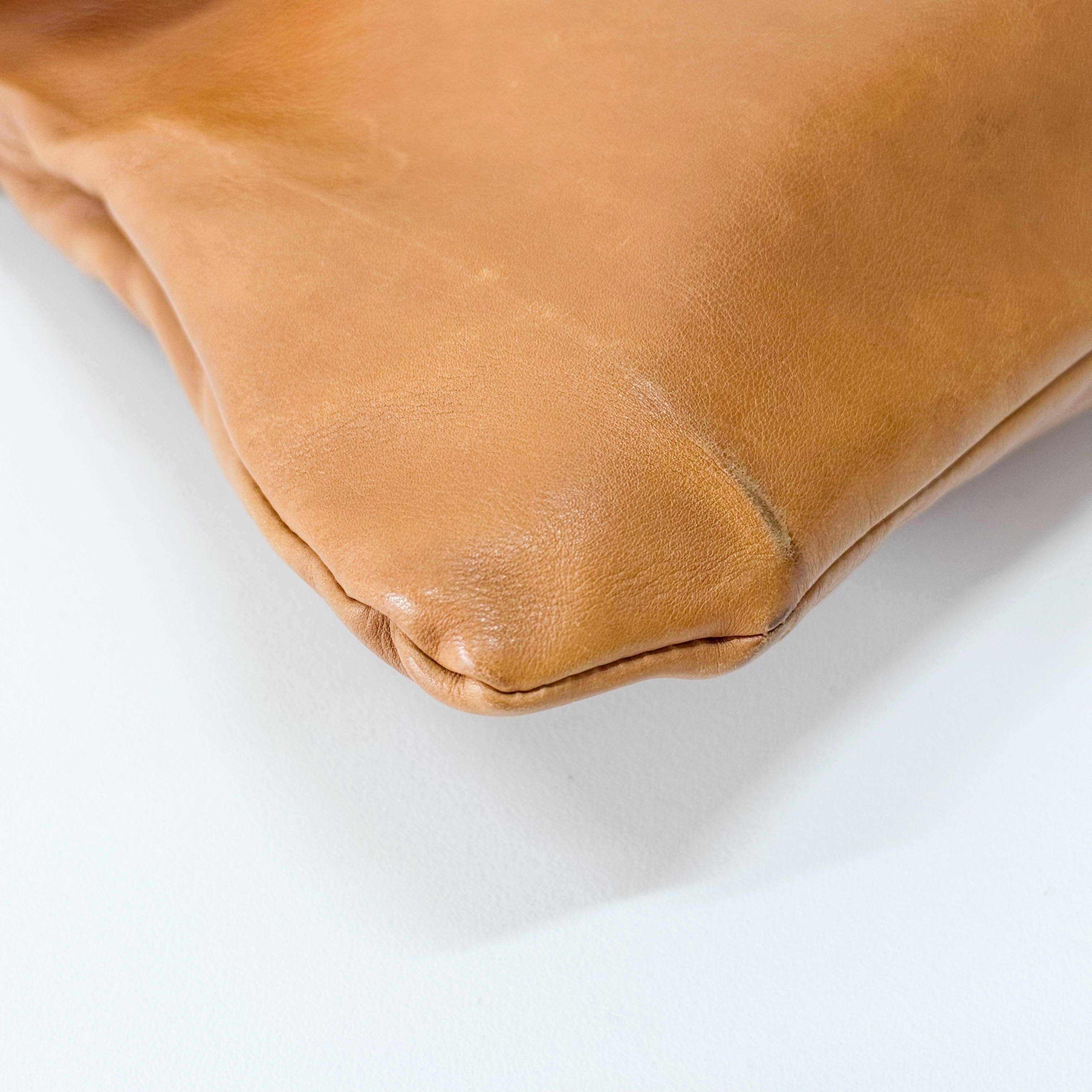 Brown Leather Chain Tassel Shoulder Bag