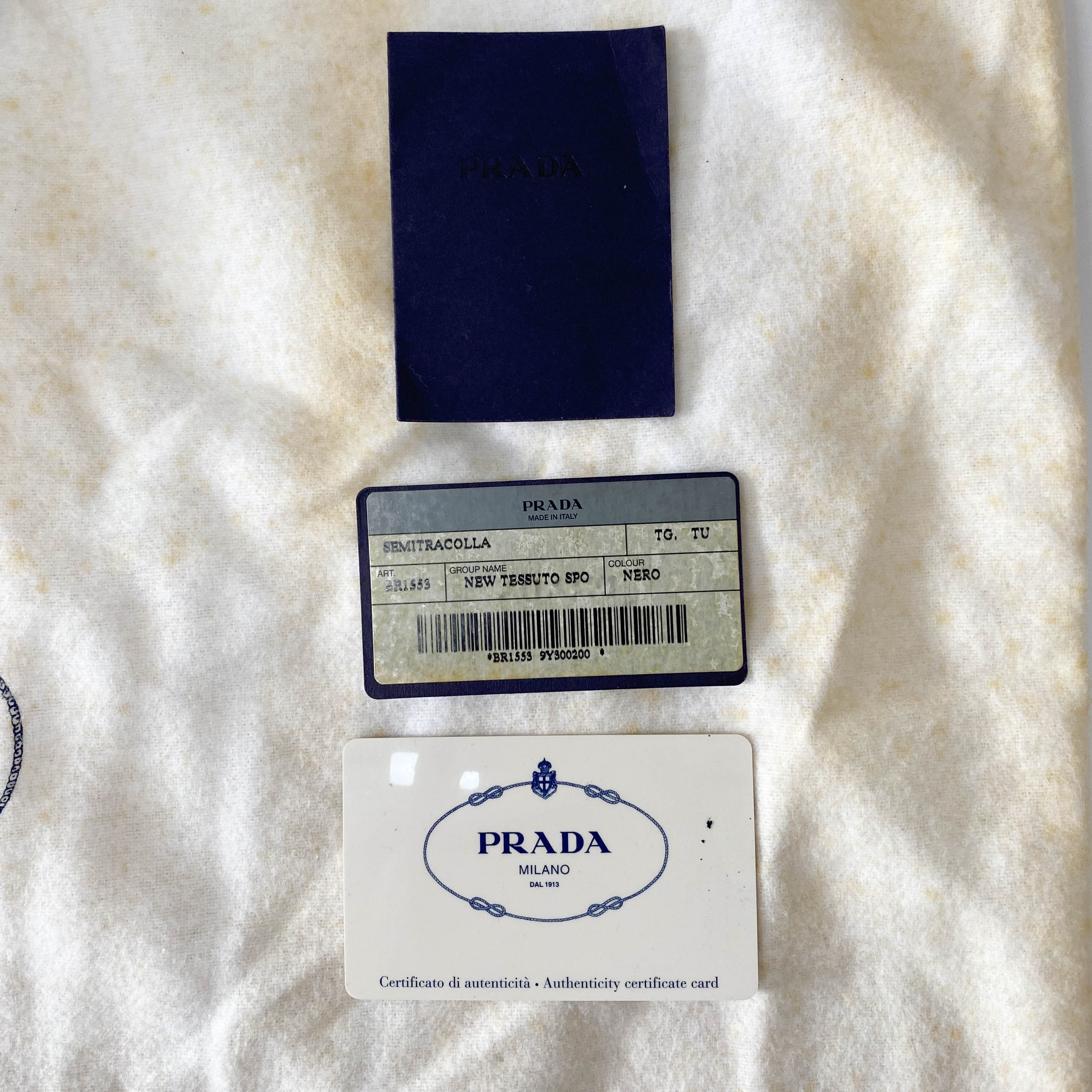 Tessuto Black Nylon Shoulder Bag