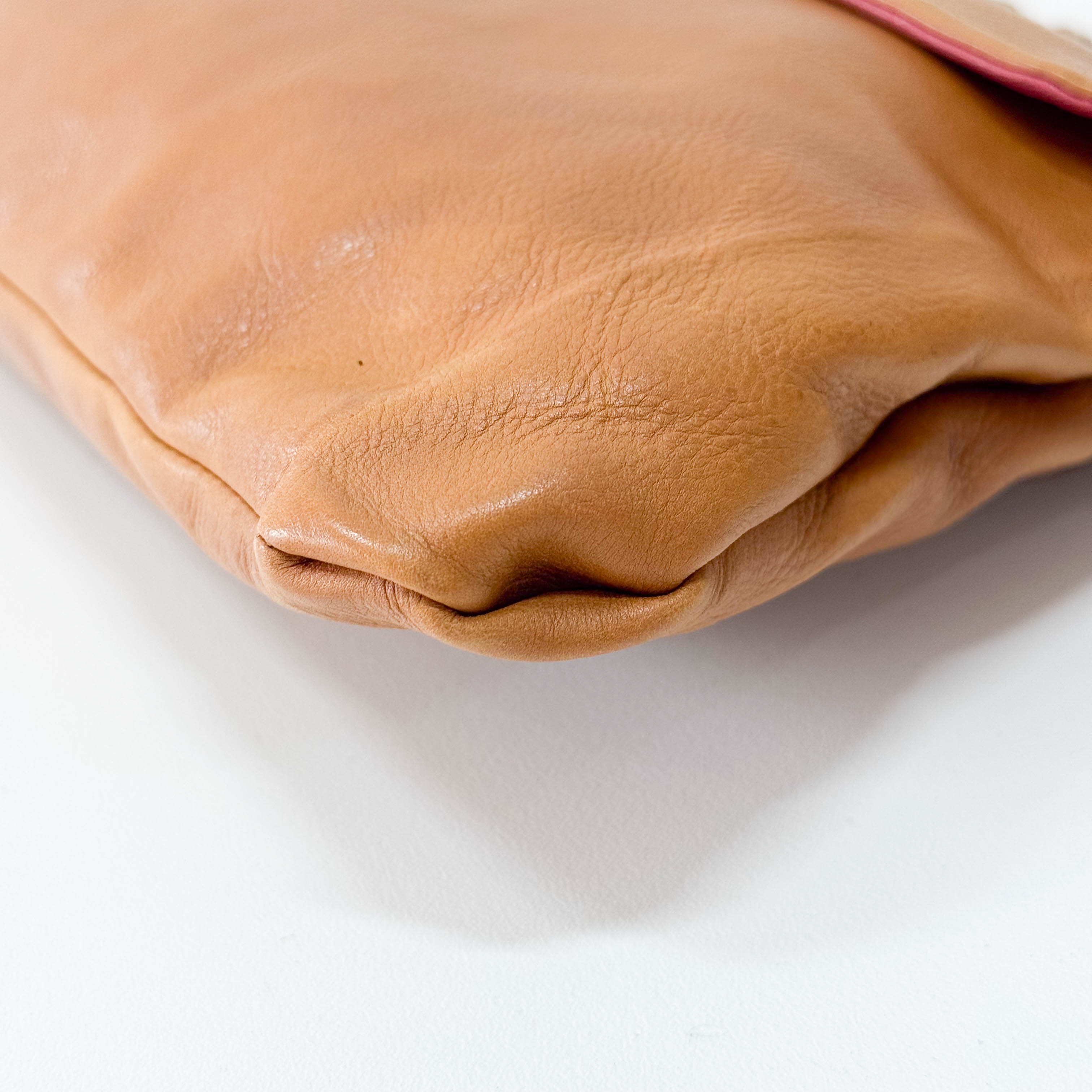 Brown Leather Chain Tassel Shoulder Bag