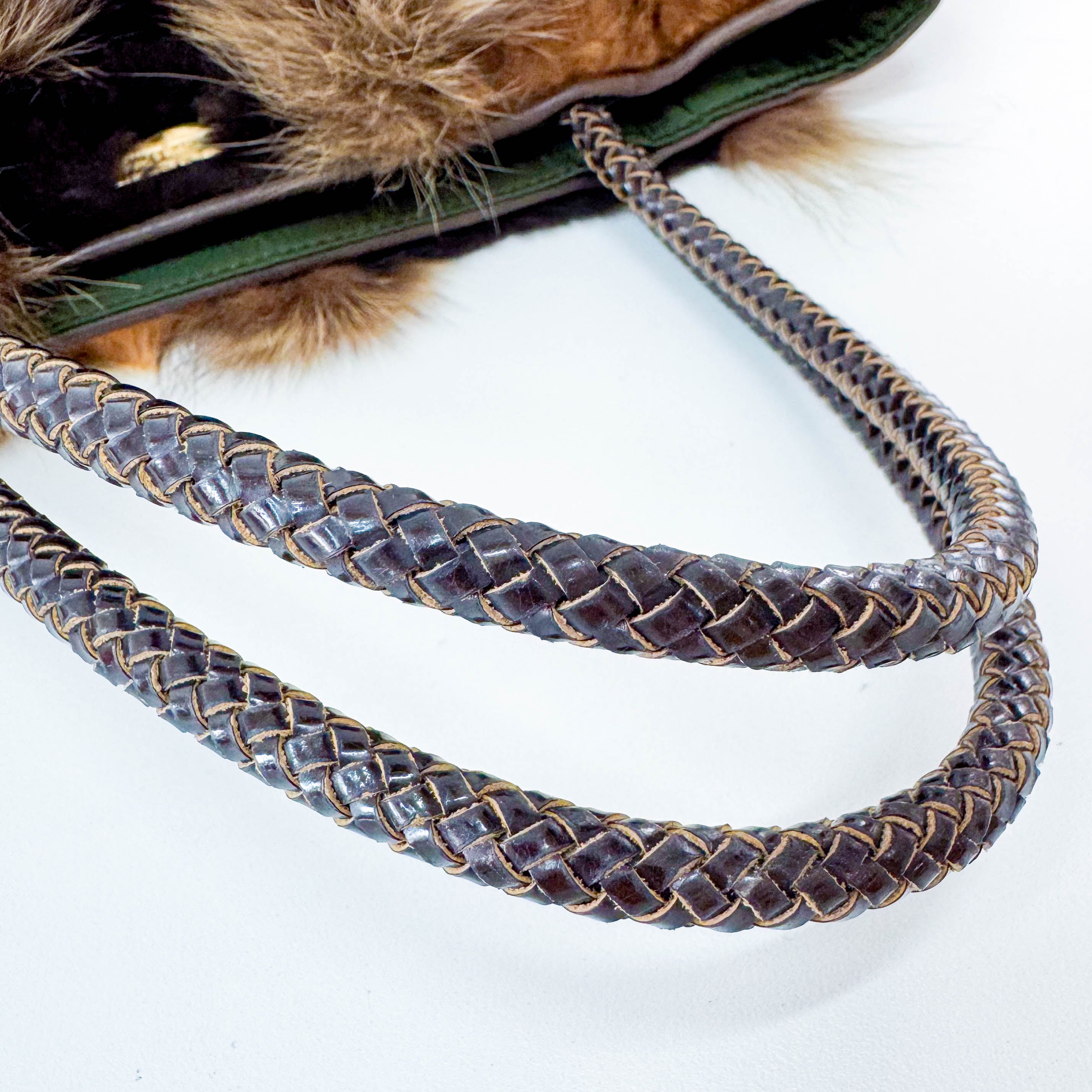 Leopard Print Fur Tote Bag