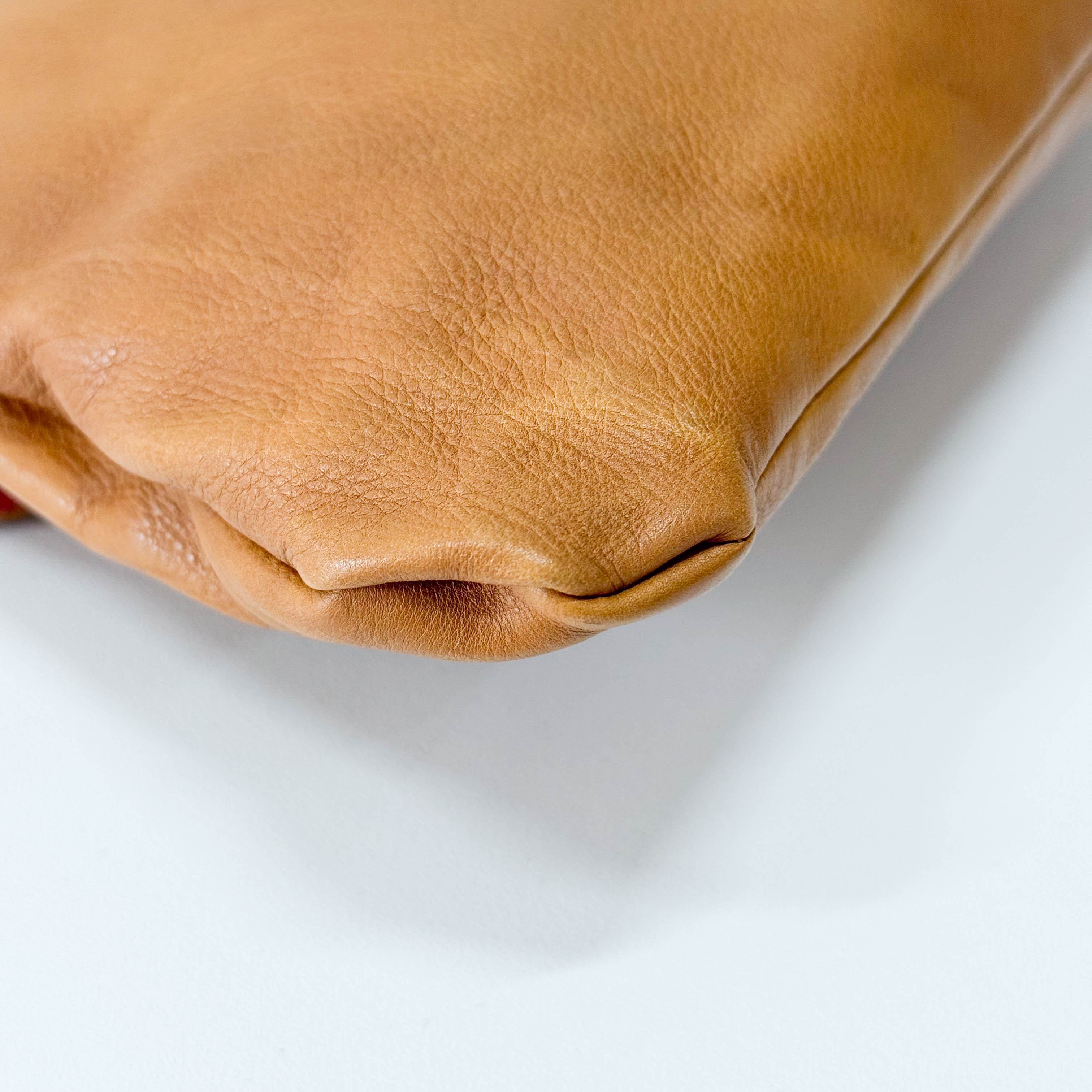 Brown Leather Chain Tassel Shoulder Bag