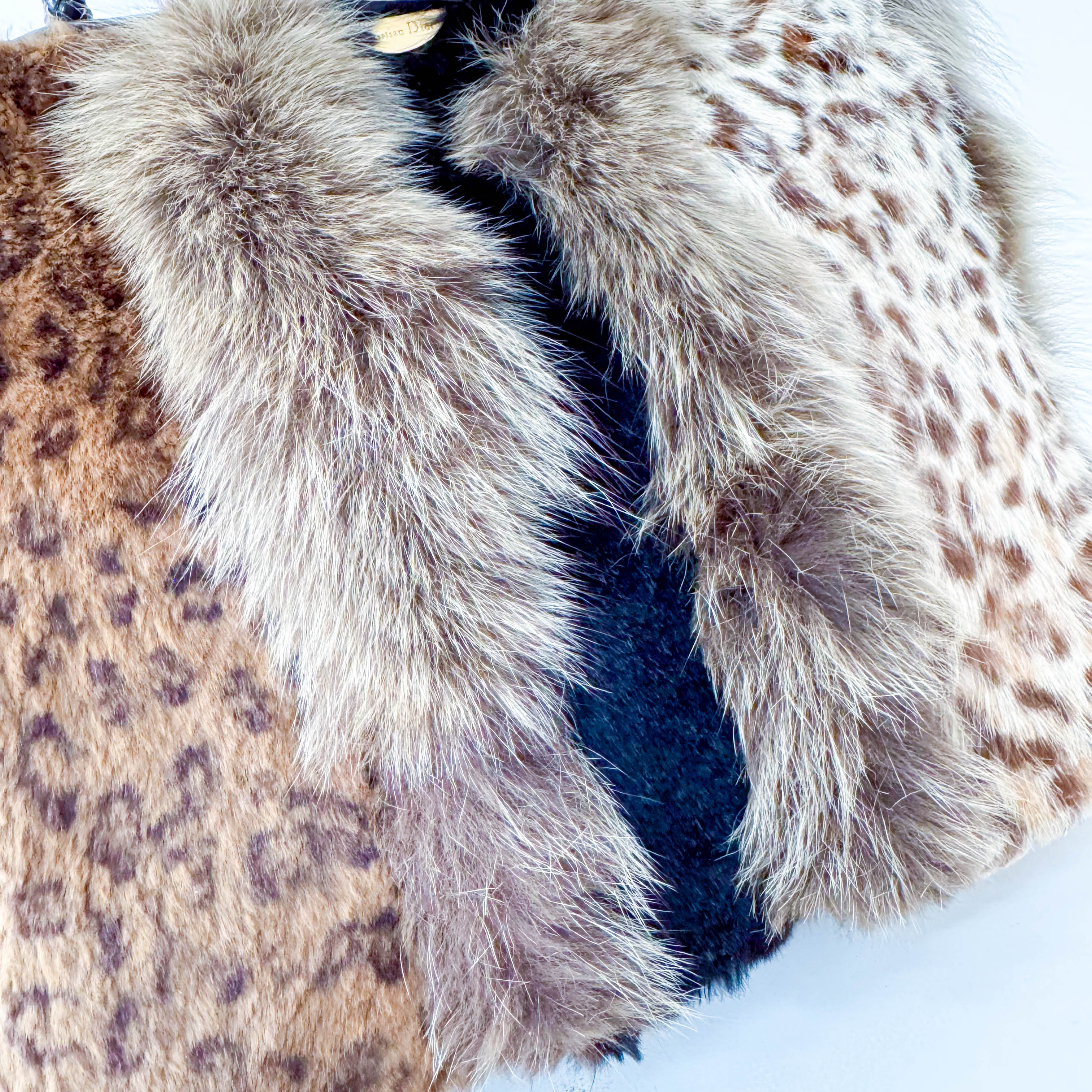 Leopard Print Fur Tote Bag