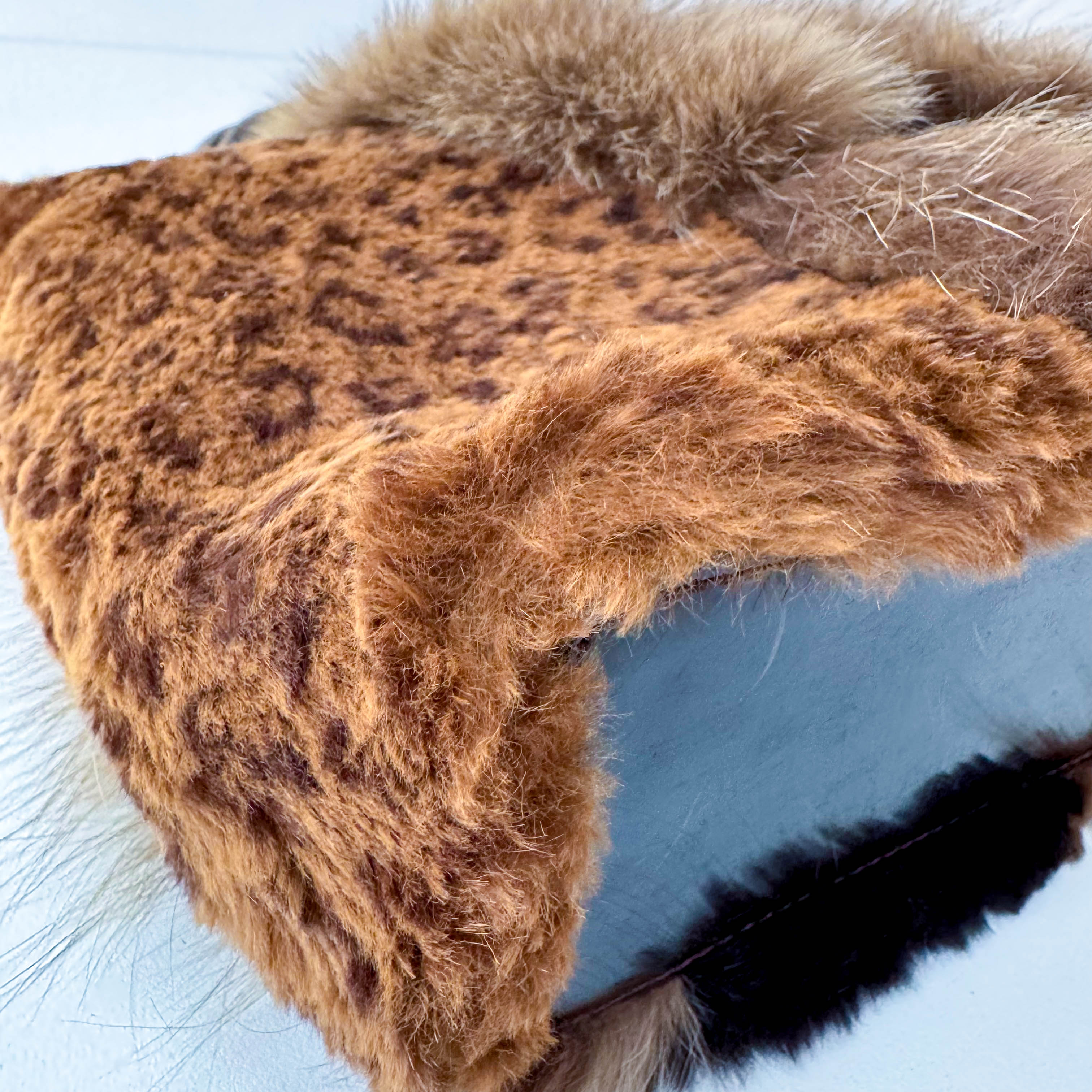 Leopard Print Fur Tote Bag